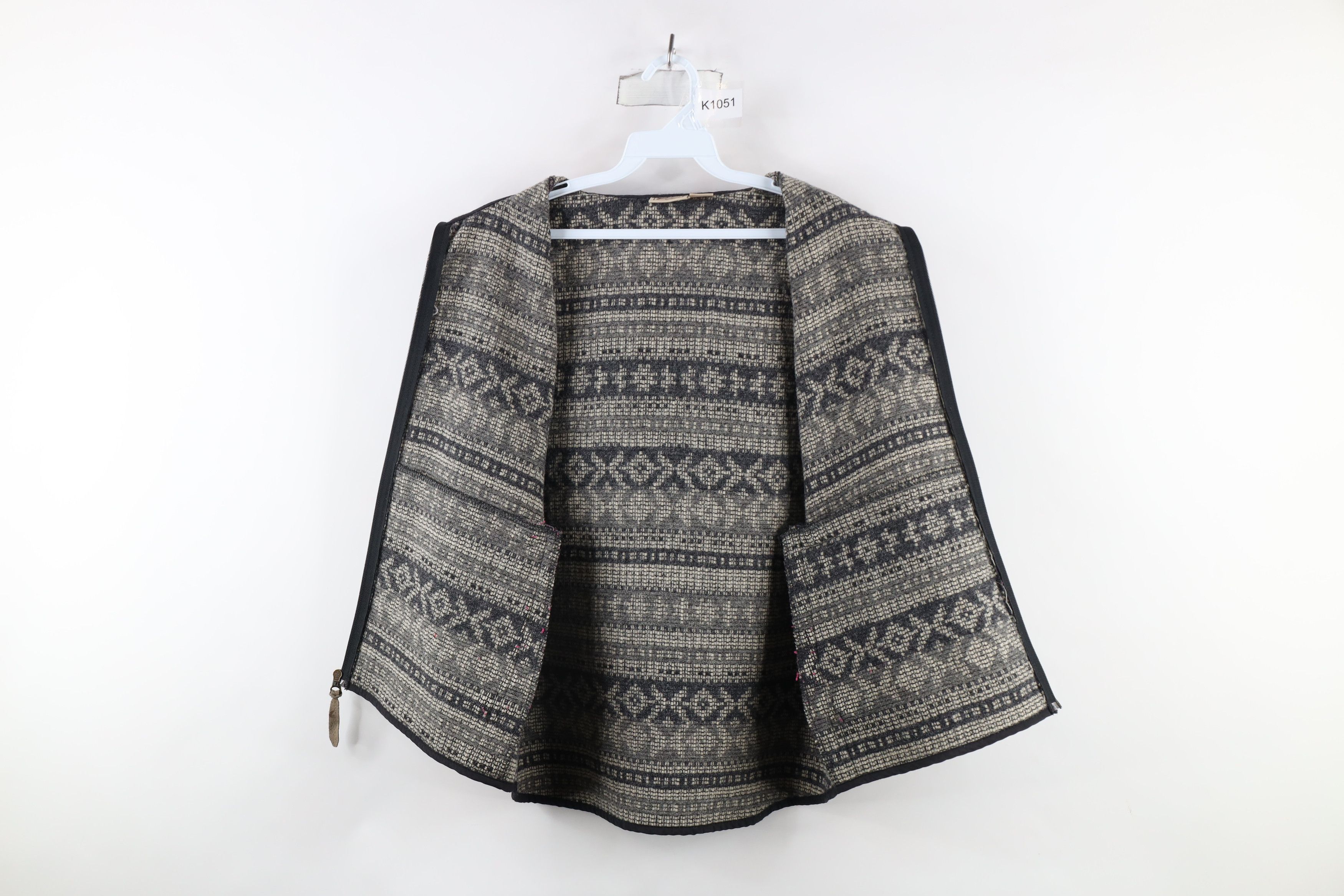Vintage × Woolrich Woolen Mills Vintage 90s Woolrich Wool Blanket Full Zip Vest Jacket USA Size L / US 10 / IT 46 - 9 Thumbnail