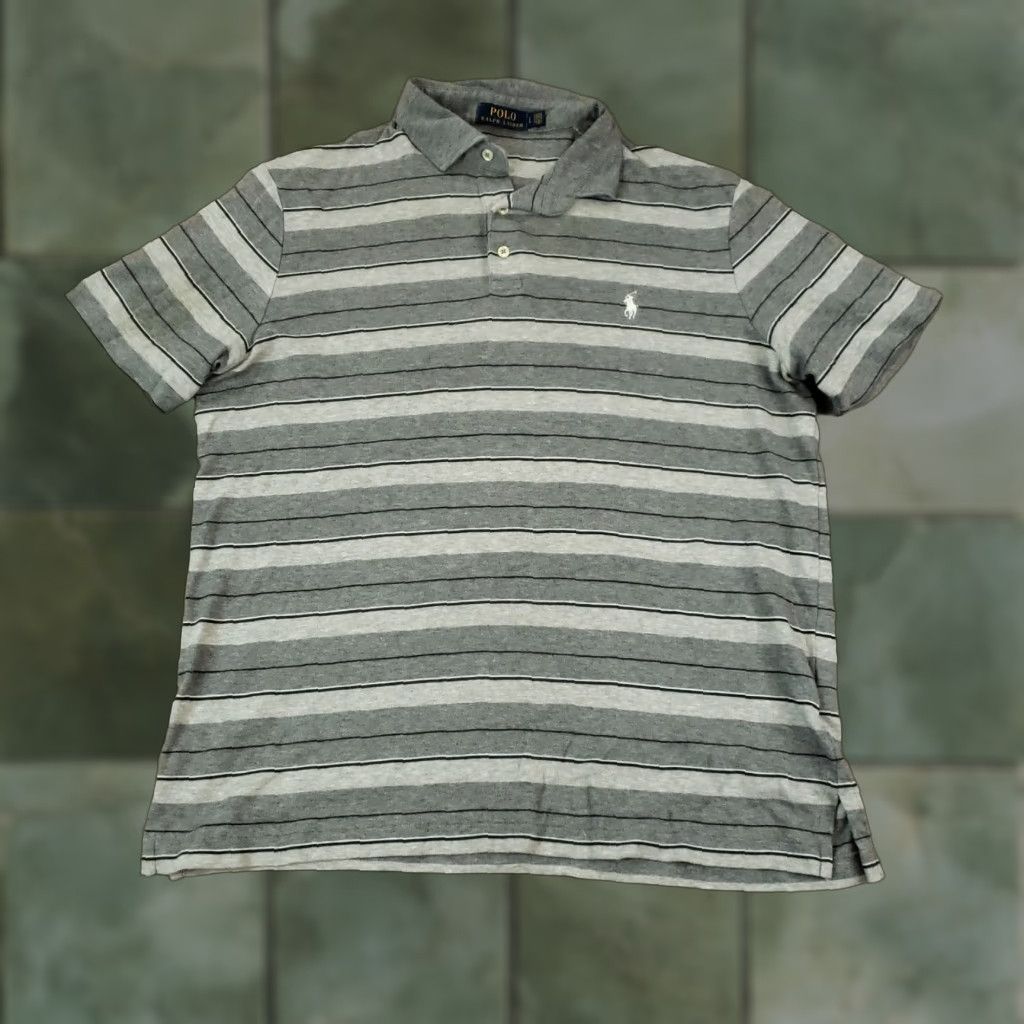 Polo Ralph Lauren Polo Ralph Lauren Shirt Mens Large Gray Black Striped Short Sleeve Pony Polo Ralph Lauren Shirt Mens Large Gray Striped Short Sleeve Pony Size US L / EU 52-54 / 3 - 1 Thumbnail