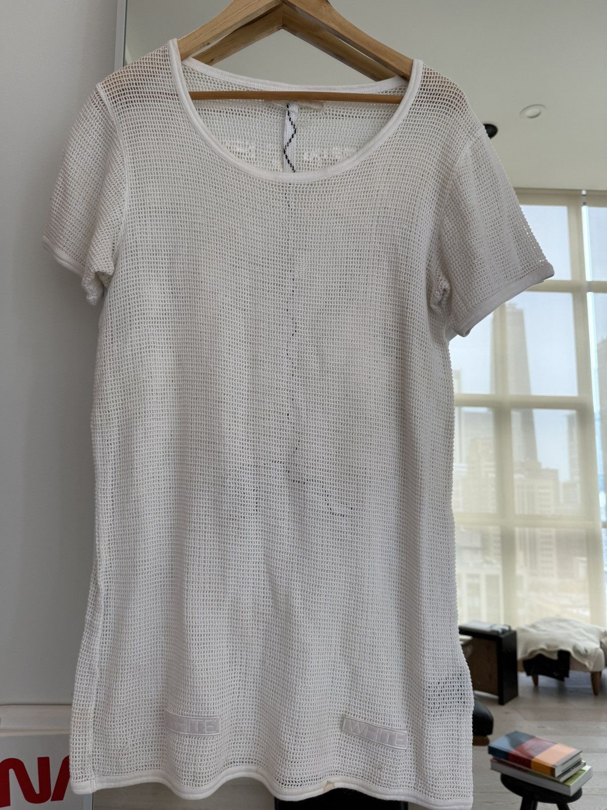 Off-White Virgil Abloh Off White Mesh rare T-shirt rsvp gallery Size US S / EU 44-46 / 1 - 2 Thumbnail