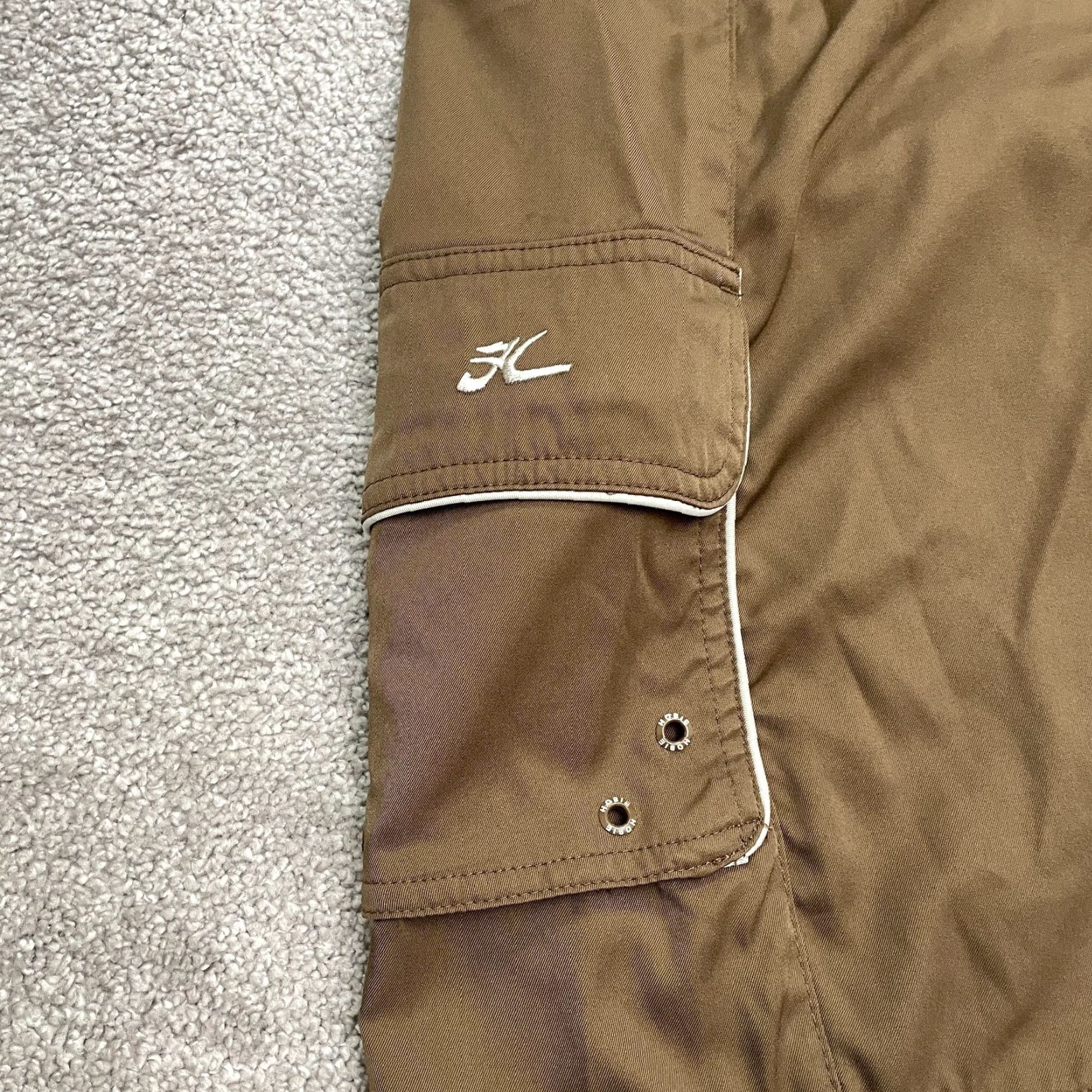 Vintage Hobie Board Shorts Swim Trunks Mens 34 Brown Cargo Pockets Drawstring Custom Size US 34 / EU 50 - 3 Thumbnail