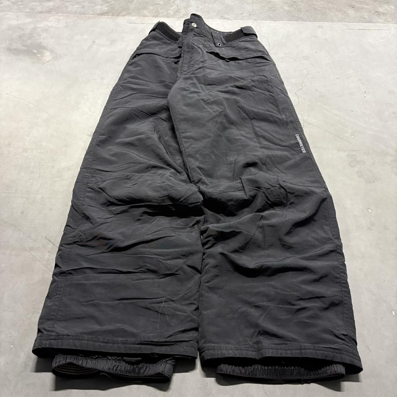 Vintage Crazy Vintage Y2K/2000s Baggy Black Obermeyer Nylon Ski Pants! Size US 36 / EU 52 - 2 Thumbnail