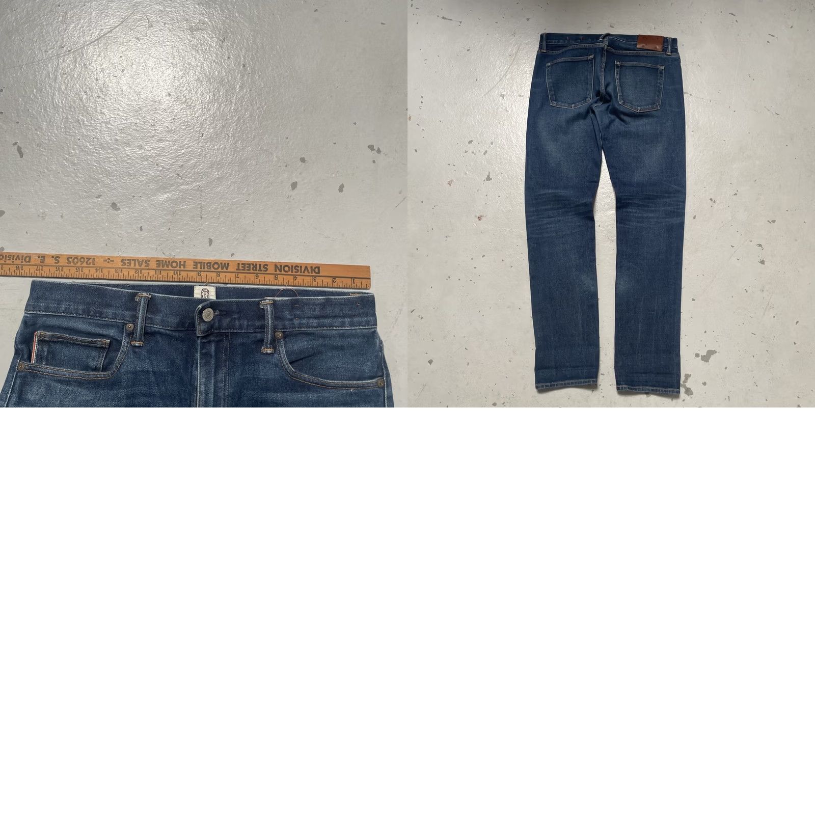 KATO Hiroshi Kato Slim 4 Way Selvedge 14oz Blue Denim USA Mens Jeans - Unisex Regular Size - 33" - Vintage Style Size US 33 - 8 Thumbnail