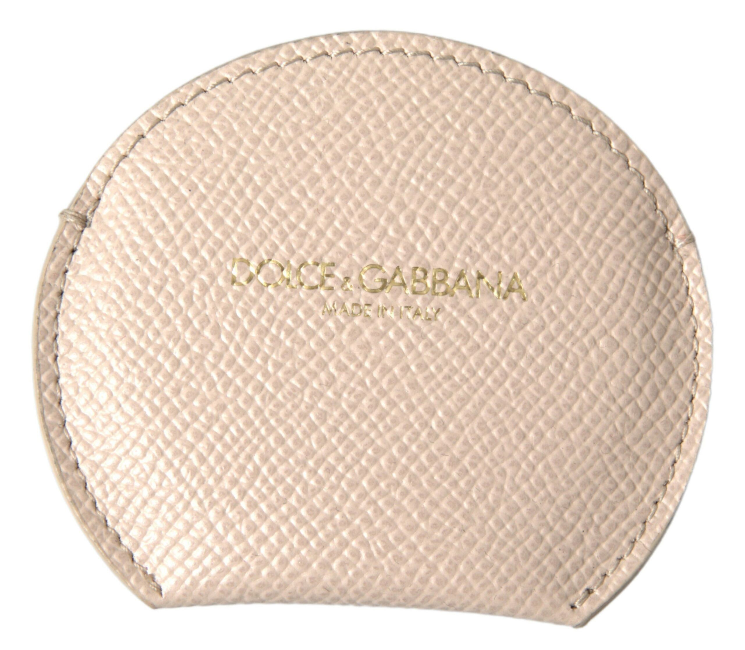 Dolce & Gabbana Elegant Calfskin Leather Hand Mirror Women's Holder Size ONE SIZE - 1 Thumbnail
