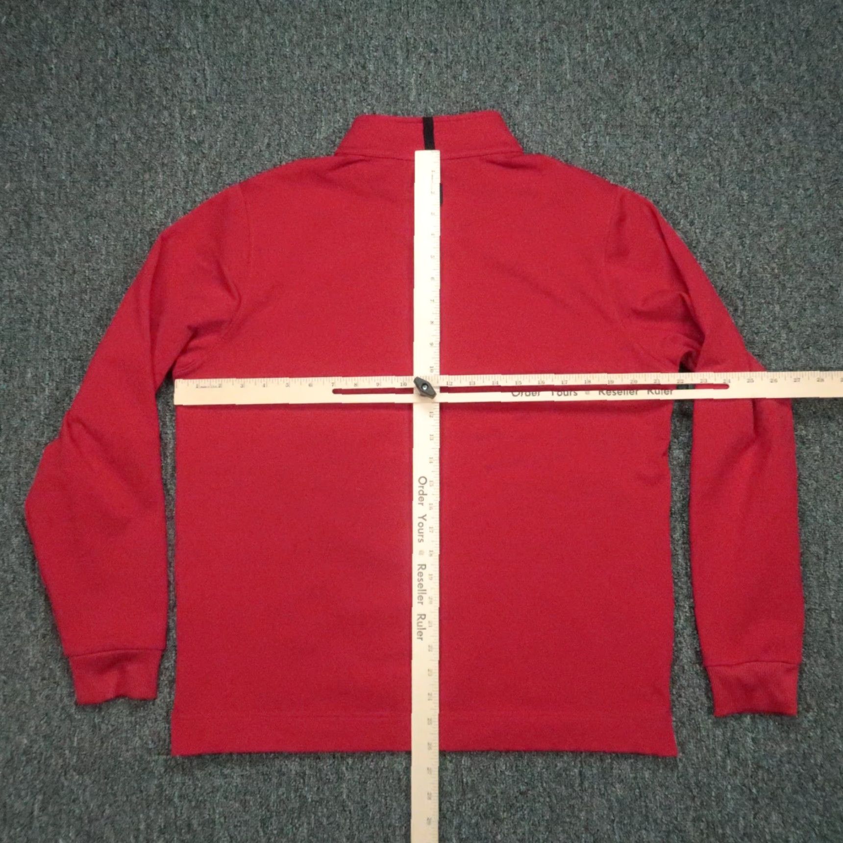 Footjoy FootJoy Pullover Mens M Red Crimson Pique Sport Midlayer 1/4 Zip Mock Neck Light Breathable Athletic Golf Shirt Size US M / EU 48-50 / 2 - 7 Thumbnail