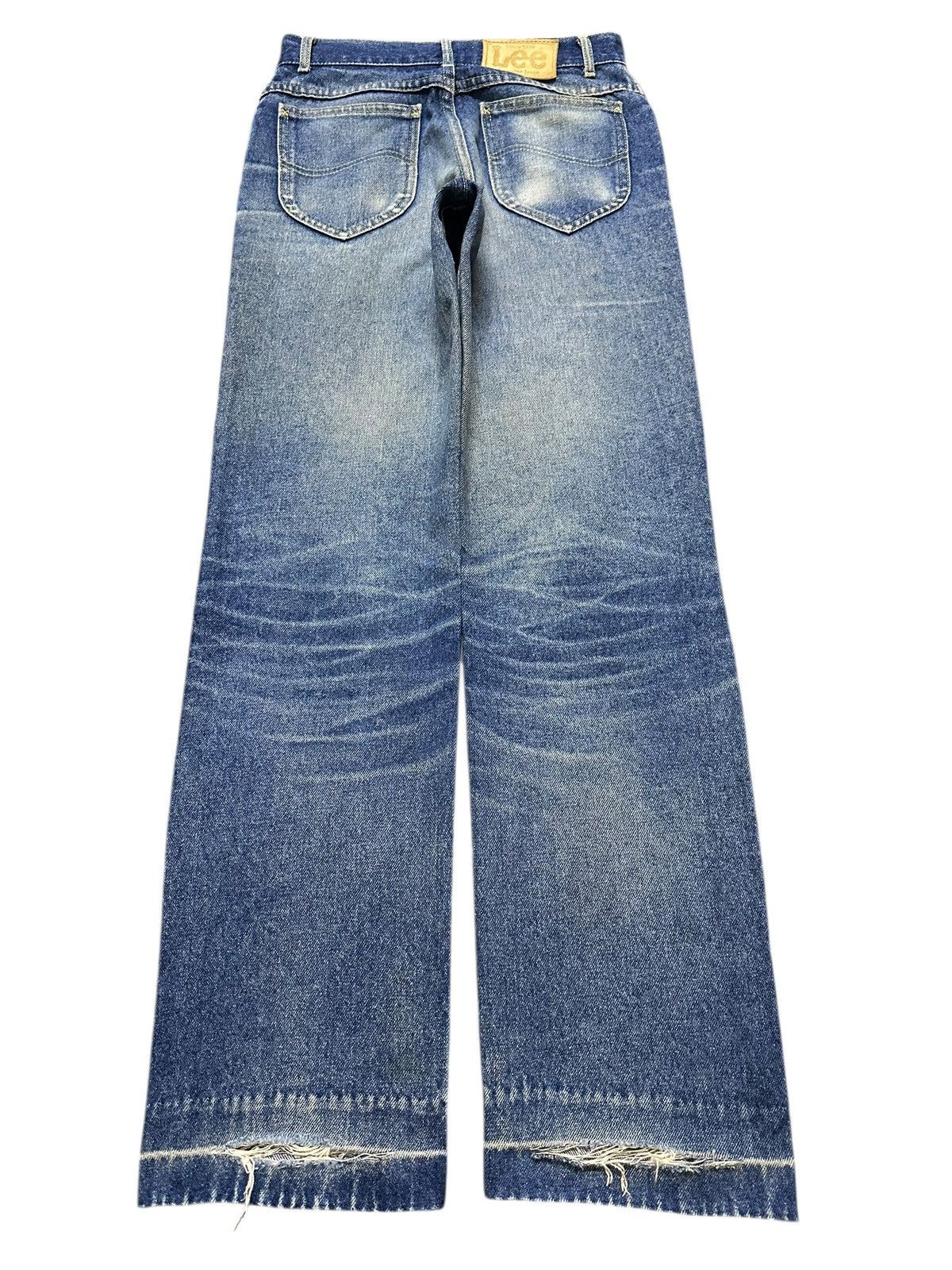 Lee Vintage 90s Lee Mud Wash Faded Whiskers Distress Style Jeans Size US 28 / EU 44 - 2 Thumbnail