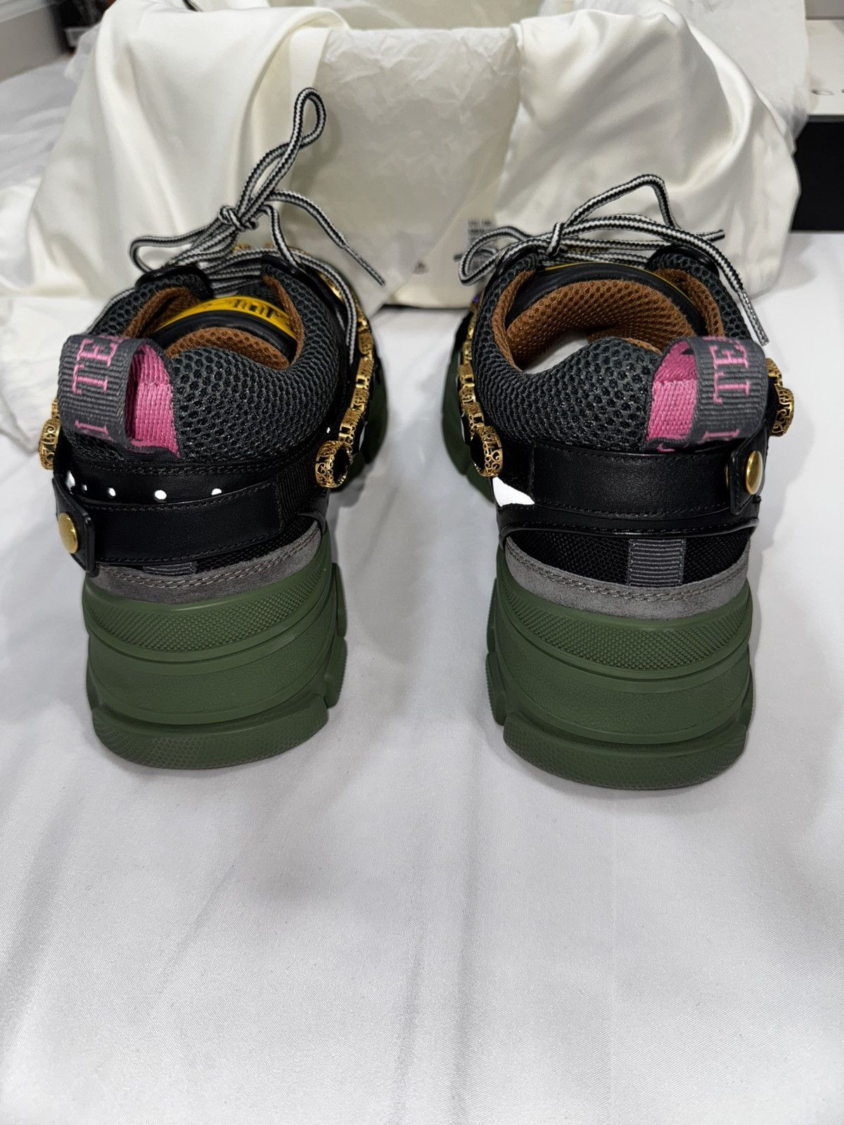 Gucci Gucci Flashtrek SEGA Green Removable Crystal shoes Size US 9 / EU 42 - 5 Thumbnail