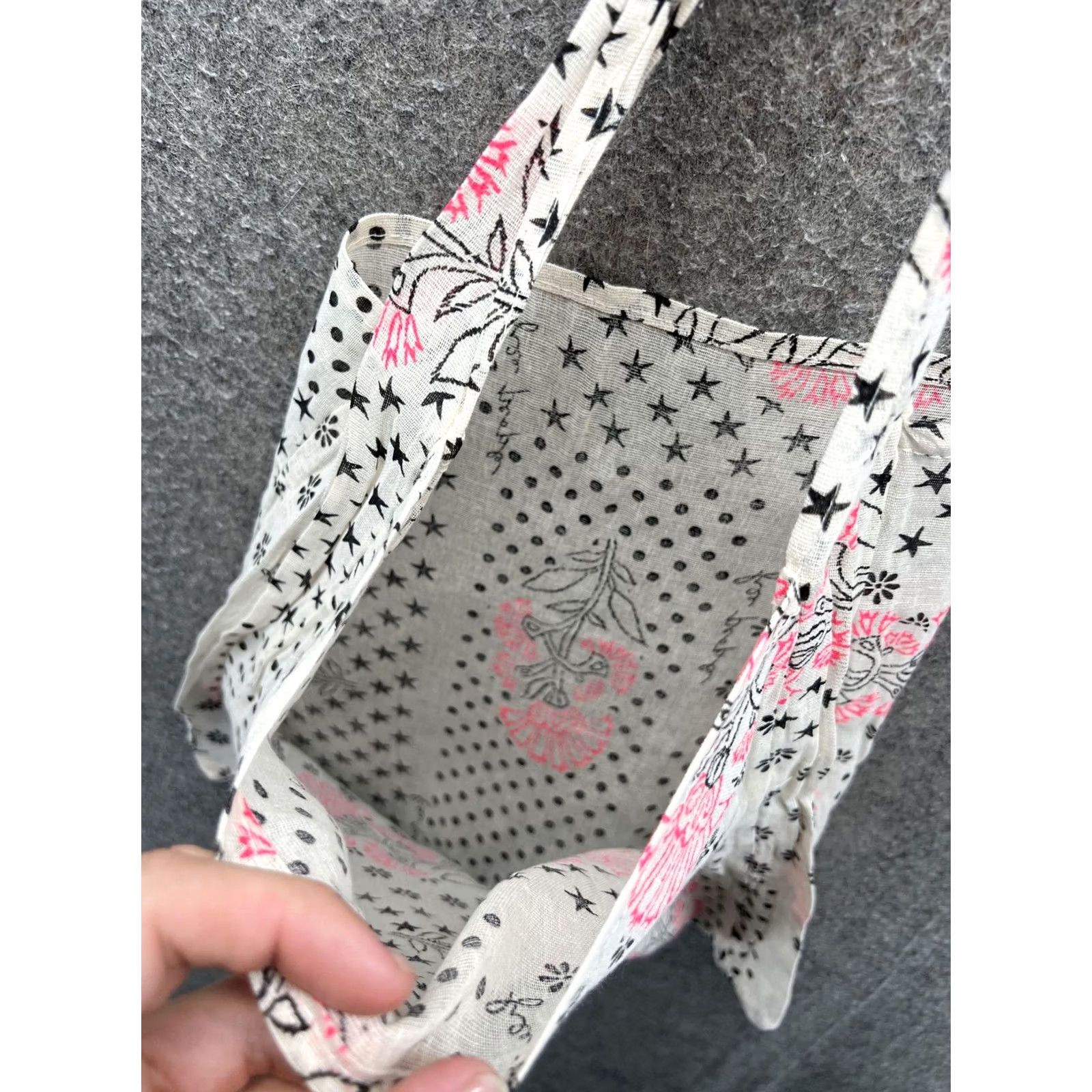 Free People Free People Crossbody Bag Womens Small White Floral Boho Cotton Lightweight Size ONE SIZE - 3 Thumbnail