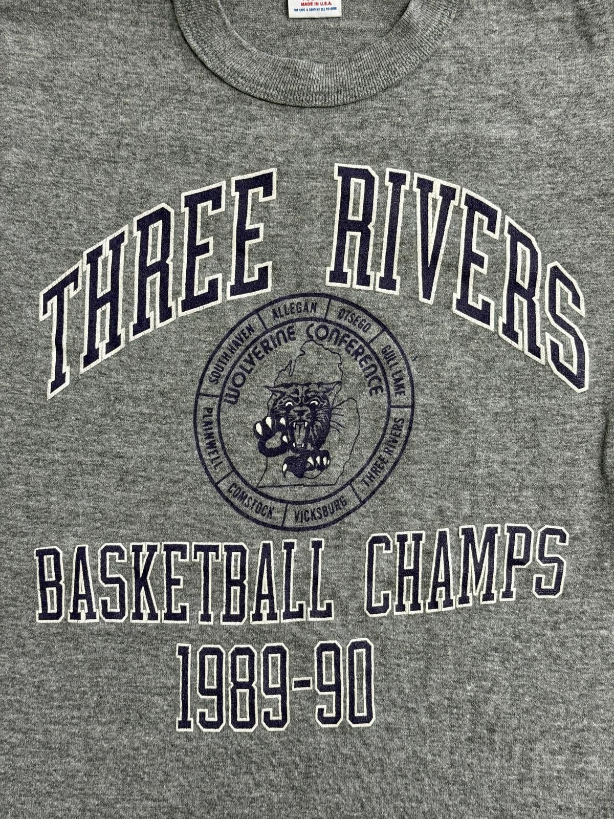Russell Athletic Vintage Kids Michigan T-shirt Three Rivers Basketball Champs Size US S / EU 44-46 / 1 - 4 Thumbnail