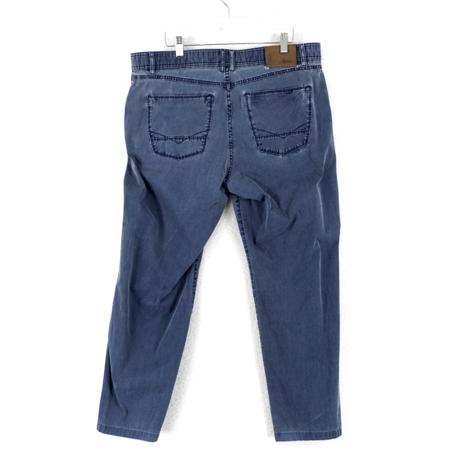 BRAX Brax Eurex Blue Elastic Waist Jeans Lightweight Mid Rise 37/ Size US 37 - 5 Thumbnail