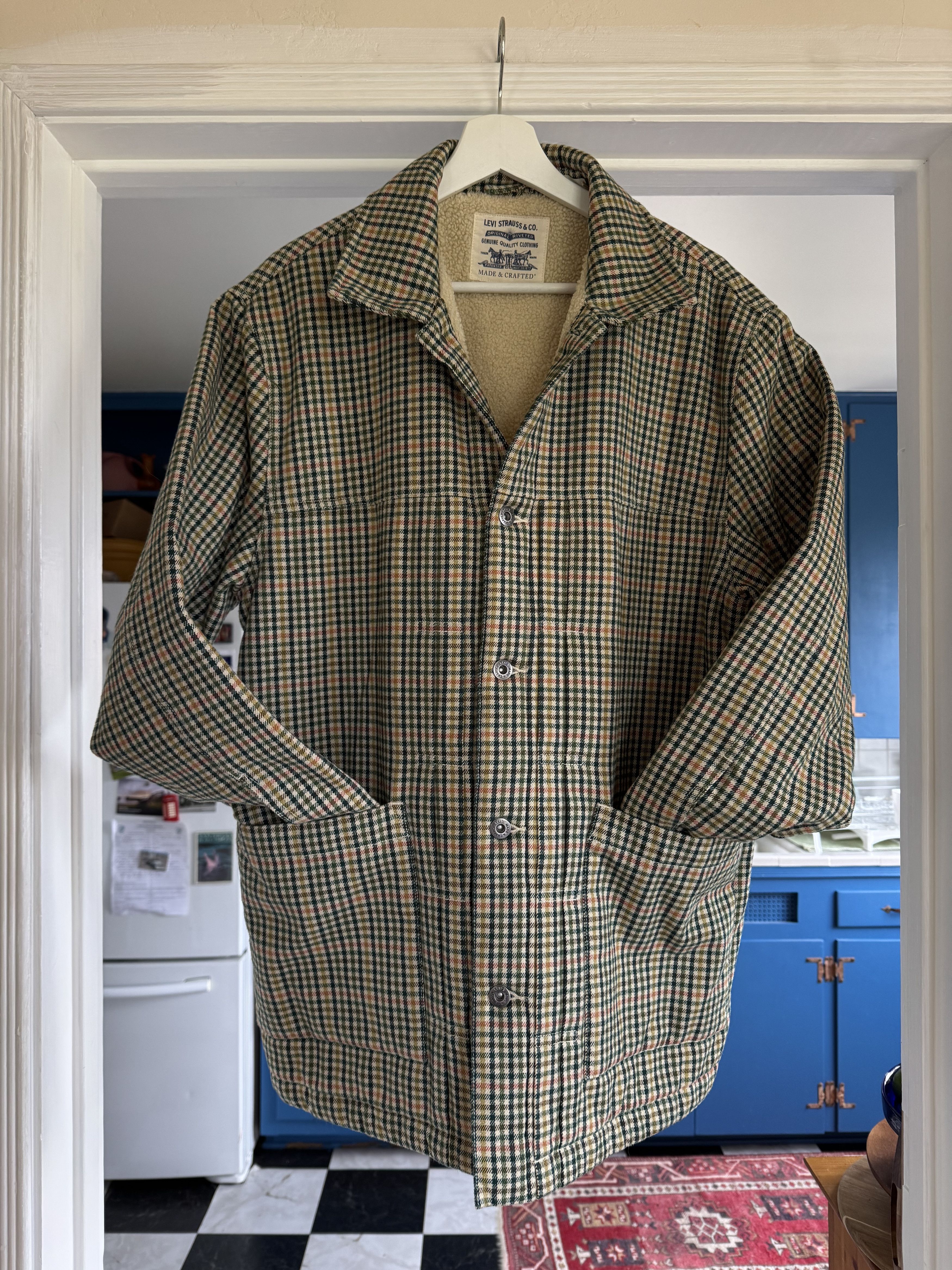 Levi's Made & Crafted Levi’s Made & Crafted Quilted Sherpa Plaid Long Coat BNWT Size US S / EU 44-46 / 1 - 1 Thumbnail