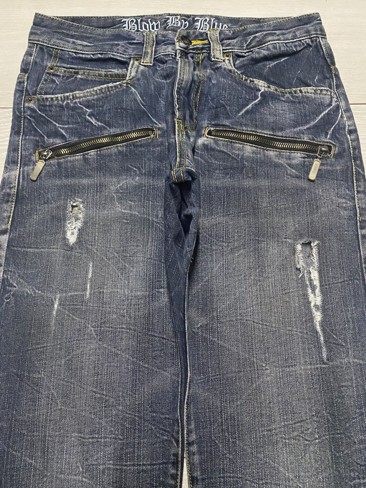 Tornado Mart Vintage Japanese Brand Skull Blow By Blue Loose Jeans Size US 30 / EU 46 - 3 Thumbnail