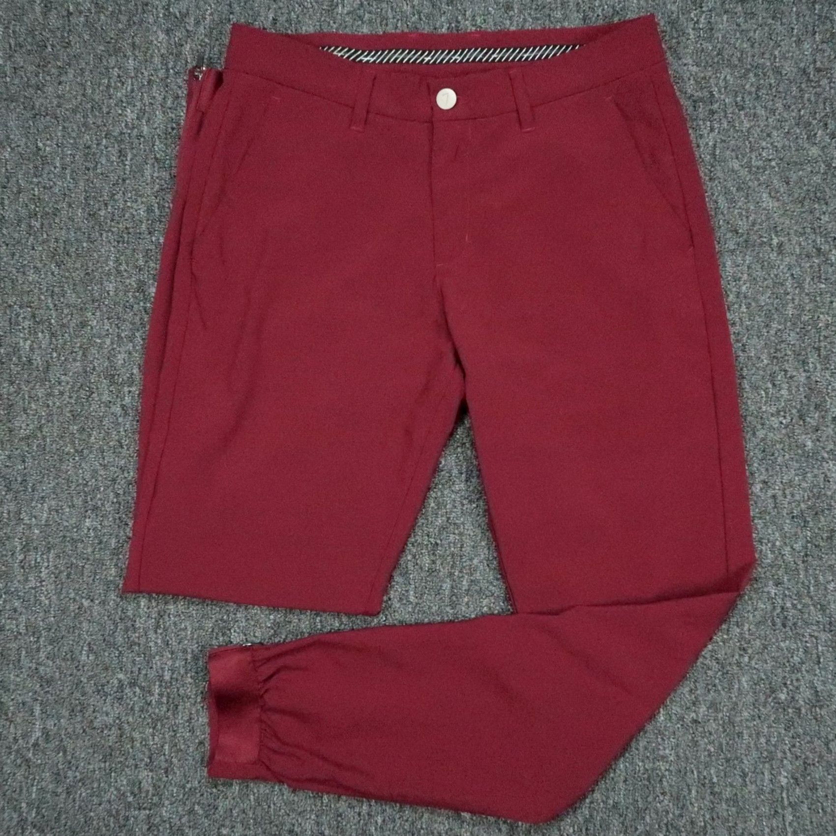 Vintage Primo Golf Pants Mens 30 Regular Red Stretch Lightweight 30x30 Tapered Front Slash Pocket Chino Pants Mens Regular XS? Size US 30 / EU 46 - 2 Thumbnail