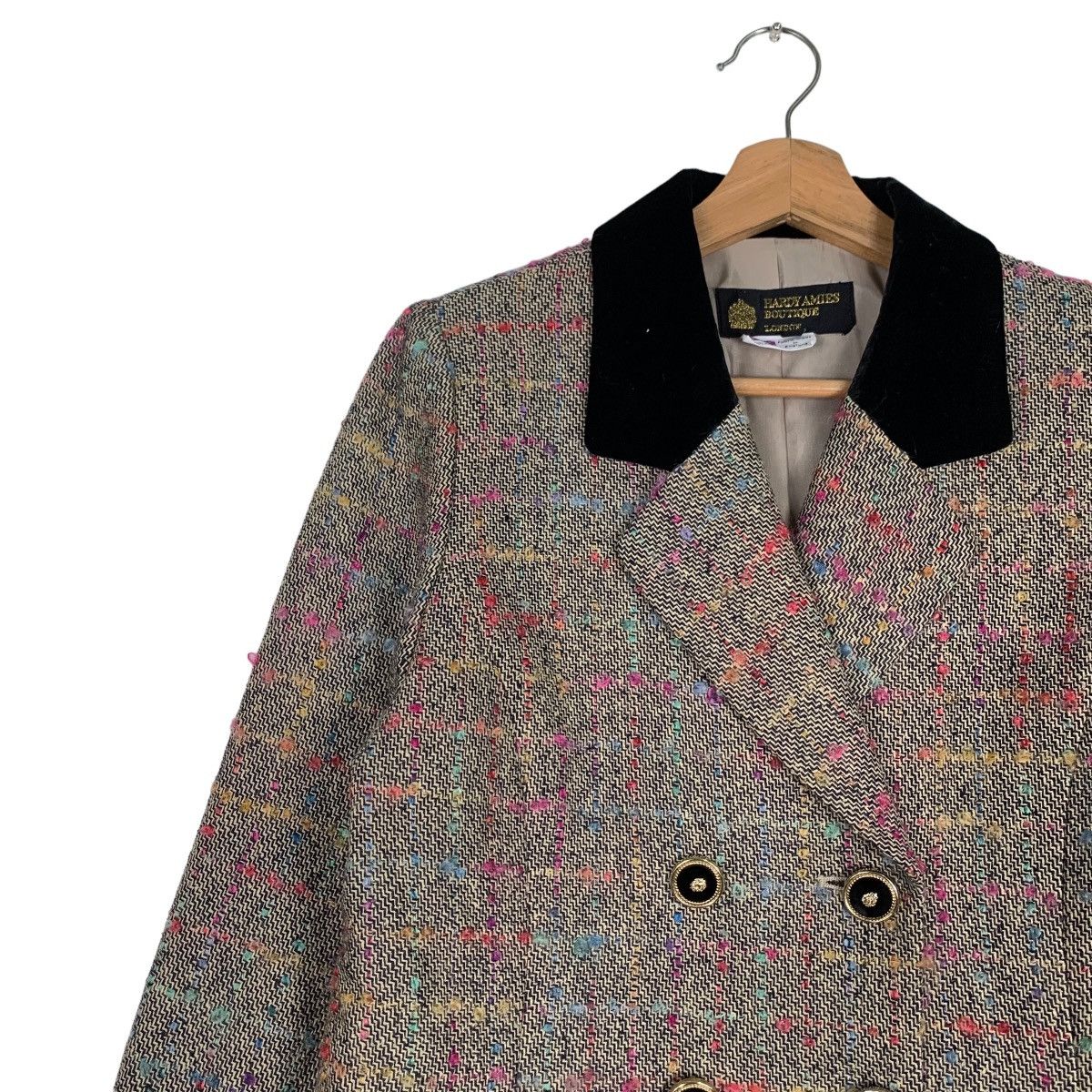 Hardy Amies HARDY AMIES Boutique Double Breasted Tweed Jacket #0393-C18 Size M / US 6-8 / IT 42-44 - 6 Thumbnail