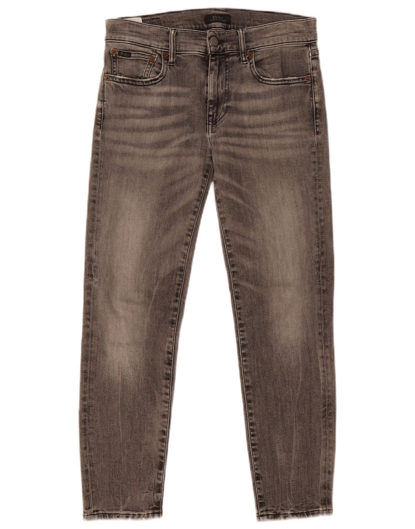 Polo Ralph Lauren Womens Cropped Jeans W27 L25 Grey Cotton Size 42" / US 20 - 1 Thumbnail