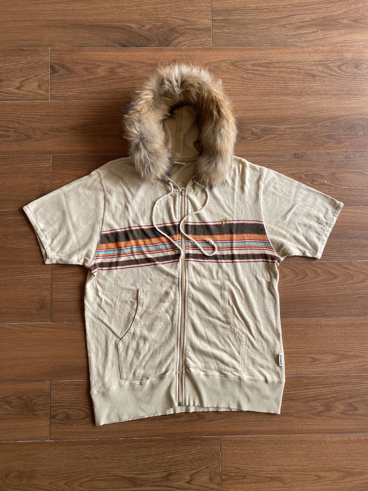 Hang Ten × Vintage Vintage 90s Hang Ten Zip Fur Hoodie Size US L / EU 52-54 / 3 - 1 Thumbnail