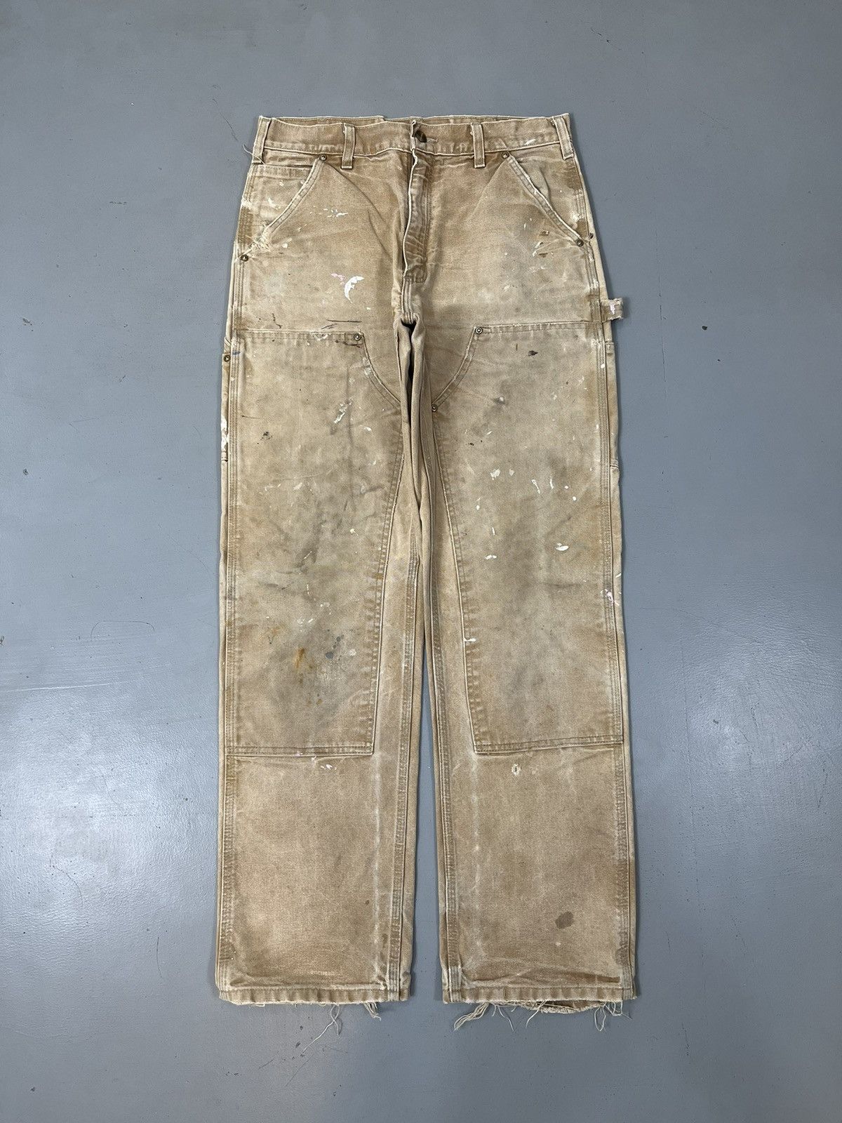 Carhartt × Vintage Sun faded and paint splatter Carhartt double knee denim Size US 32 / EU 48 - 2 Thumbnail