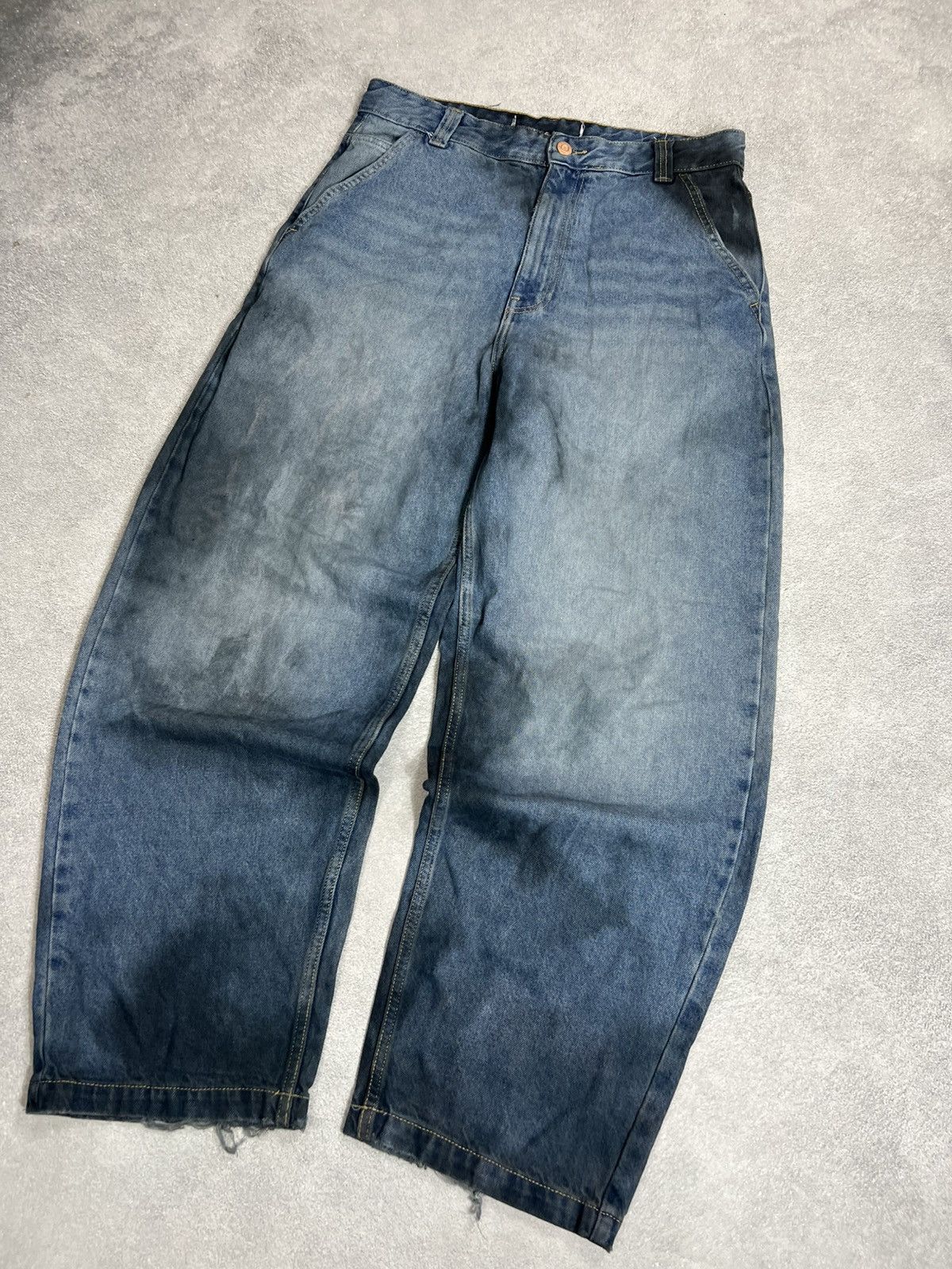Japanese Brand vtg if6was9 type baggy distressed balenci type jeans 90s Size US 31 - 4 Thumbnail