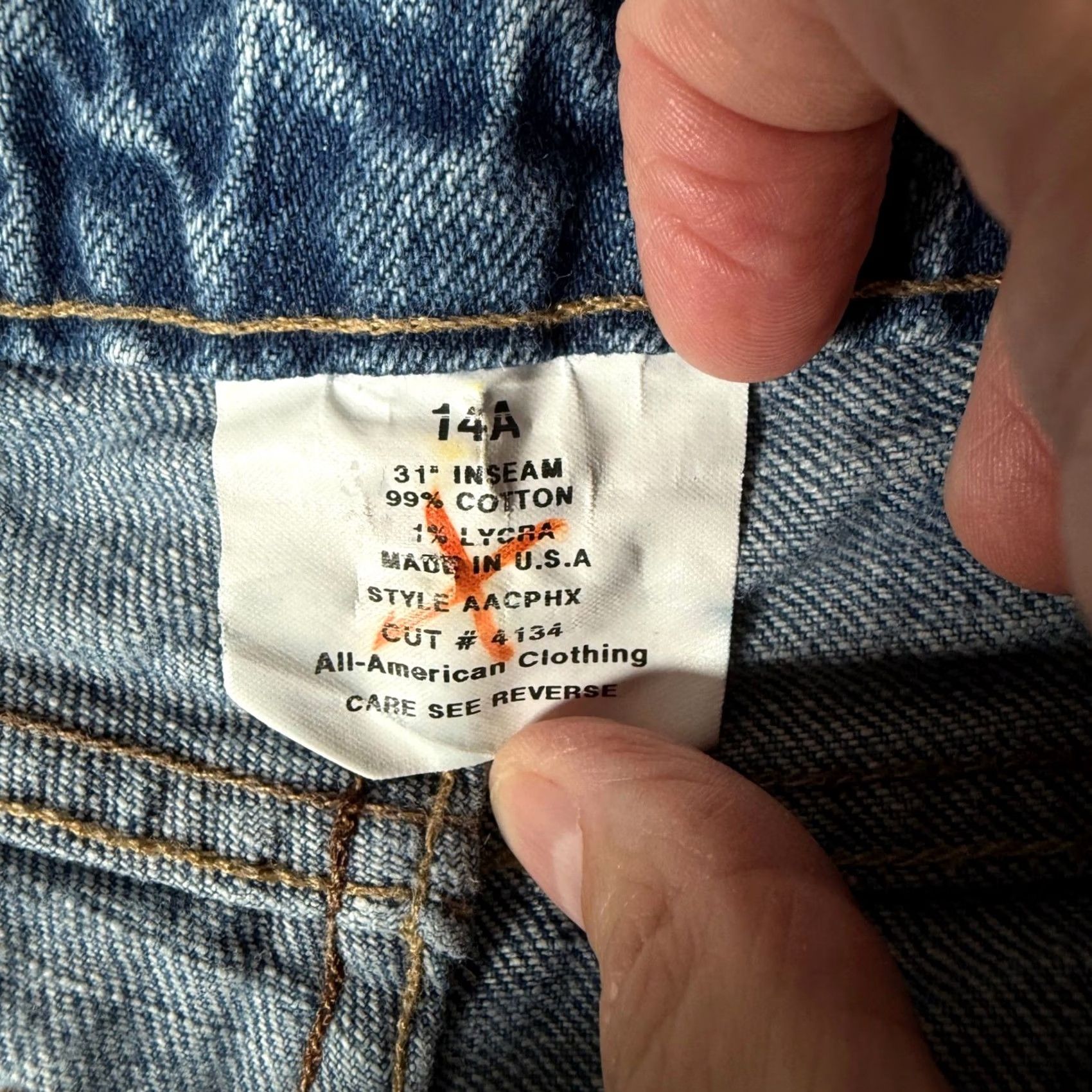 Vintage VINTAGE All American Clothing Co. Flare Leg Jeans Blue Denim 14A Womens Jeans Made USA Size 36" / US 14 / IT 50 - 5 Thumbnail