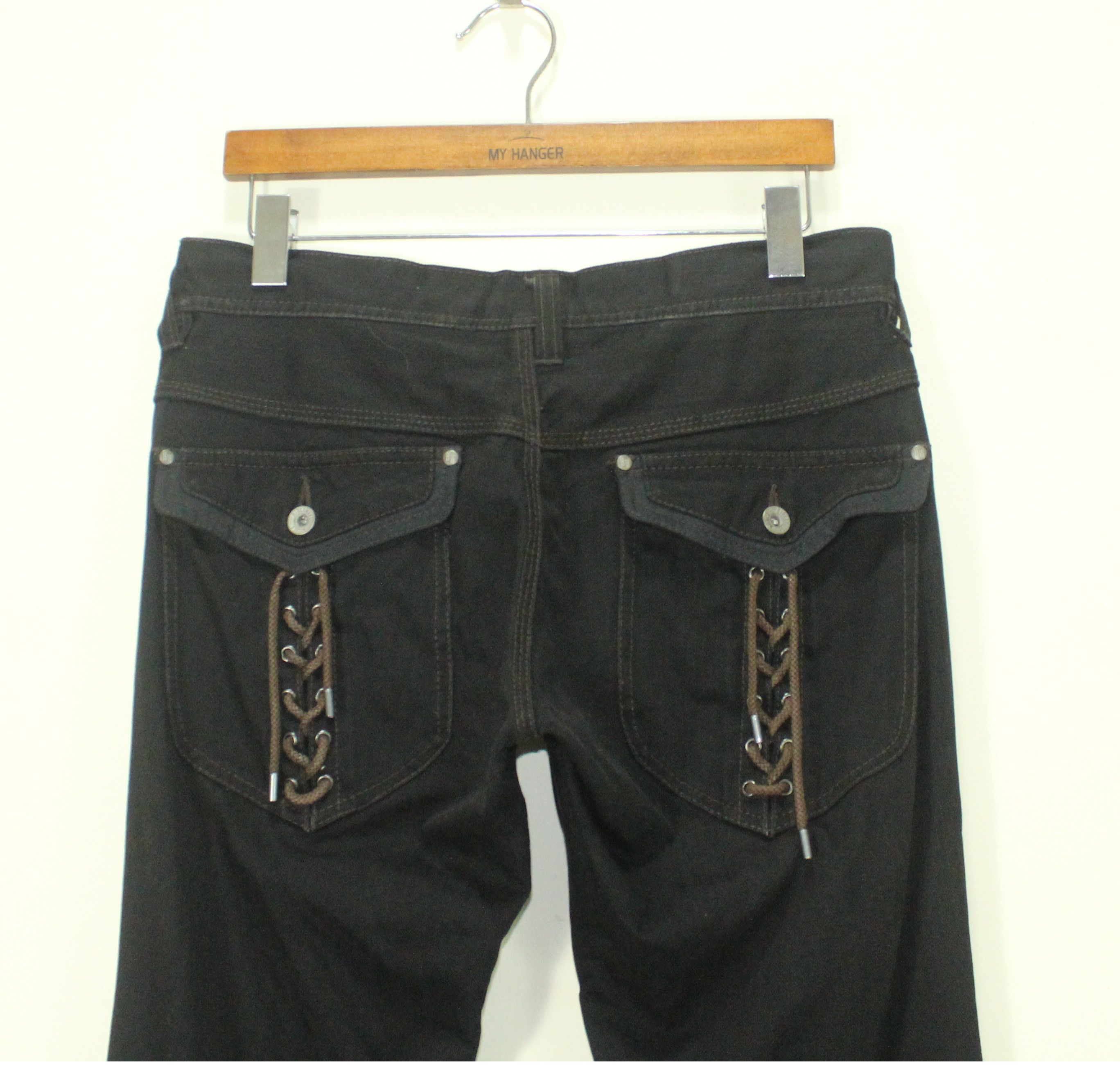 Japanese Brand Lace Up Pockets HIDEWAY Nicole Spiral Inseam Size US 32 / EU 48 - 10 Thumbnail