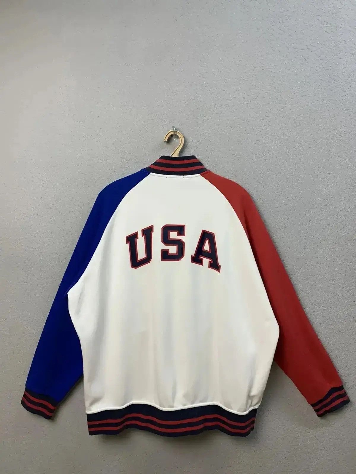 Japanese Brand × Polo Ralph Lauren New Polo Ralph Lauren USA Olympics Colorblock Varsity Jacket Size US XXL / EU 58 / 5 - 8 Thumbnail