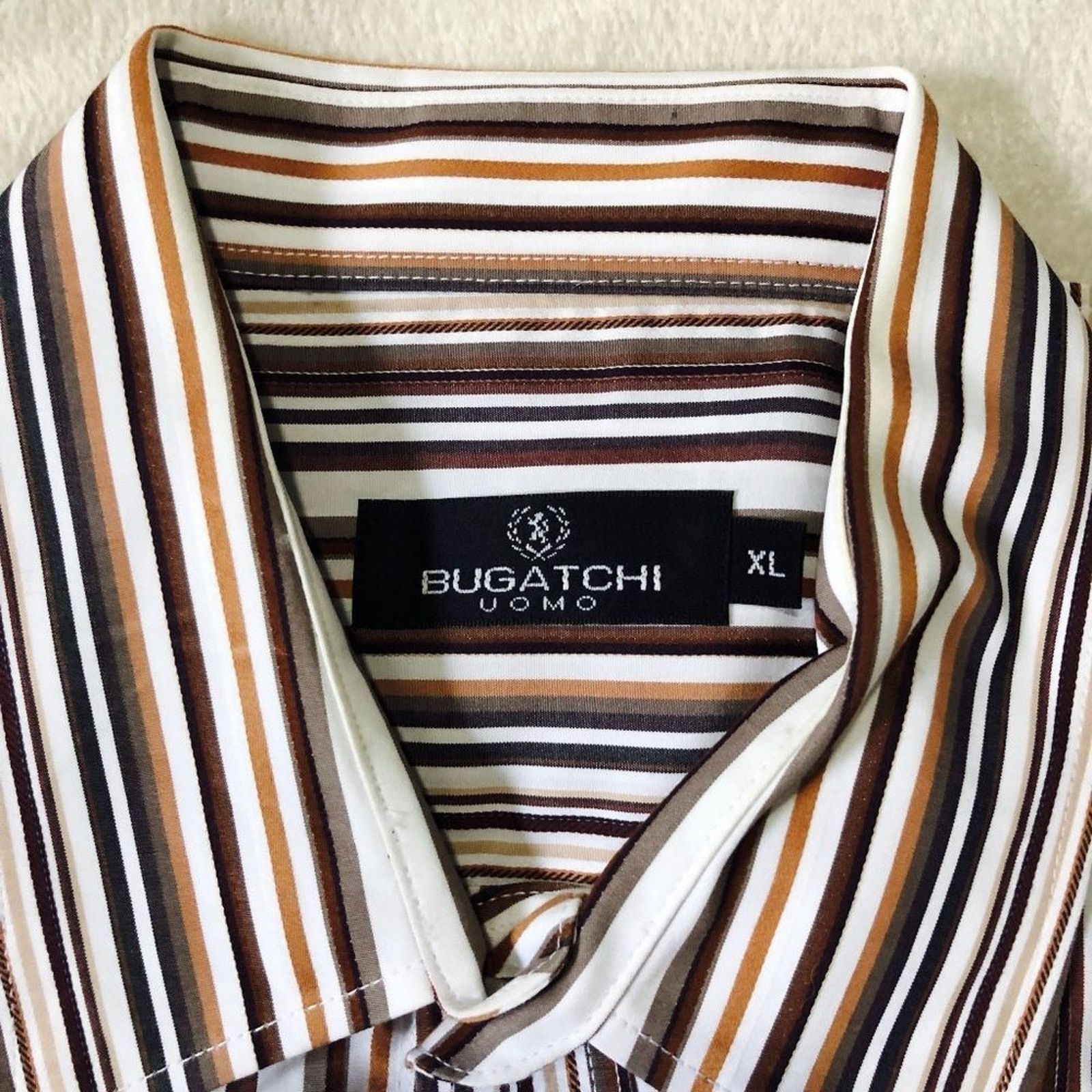 BUGATCHI Bugatchi Uomo Brown Striped Button-Down Shirt | Sz XL Size US XL / EU 56 / 4 - 4 Thumbnail
