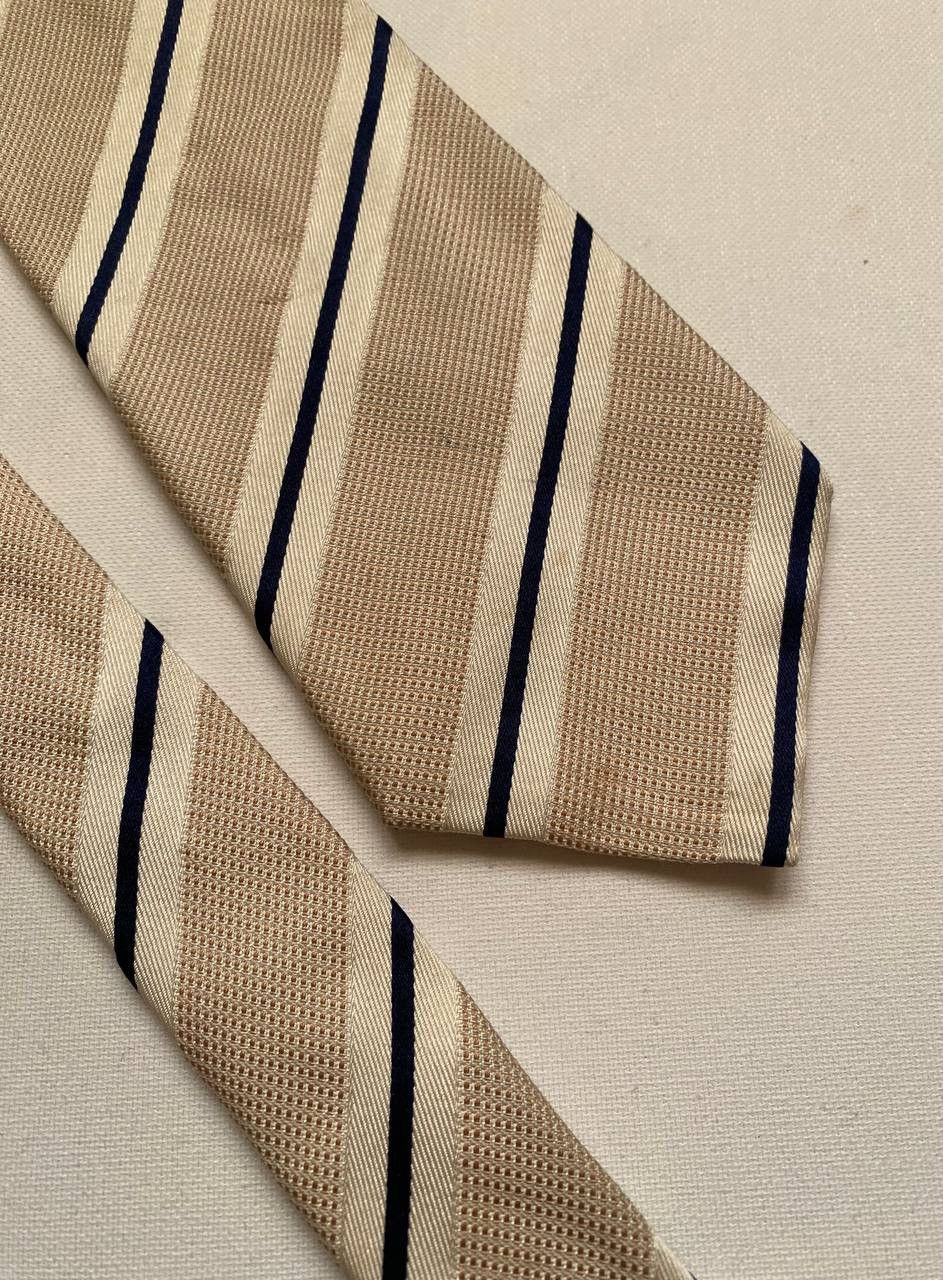 Canali Canali Tie 100% Silk Made In Italy Striped Ties Old Money Size ONE SIZE - 7 Thumbnail