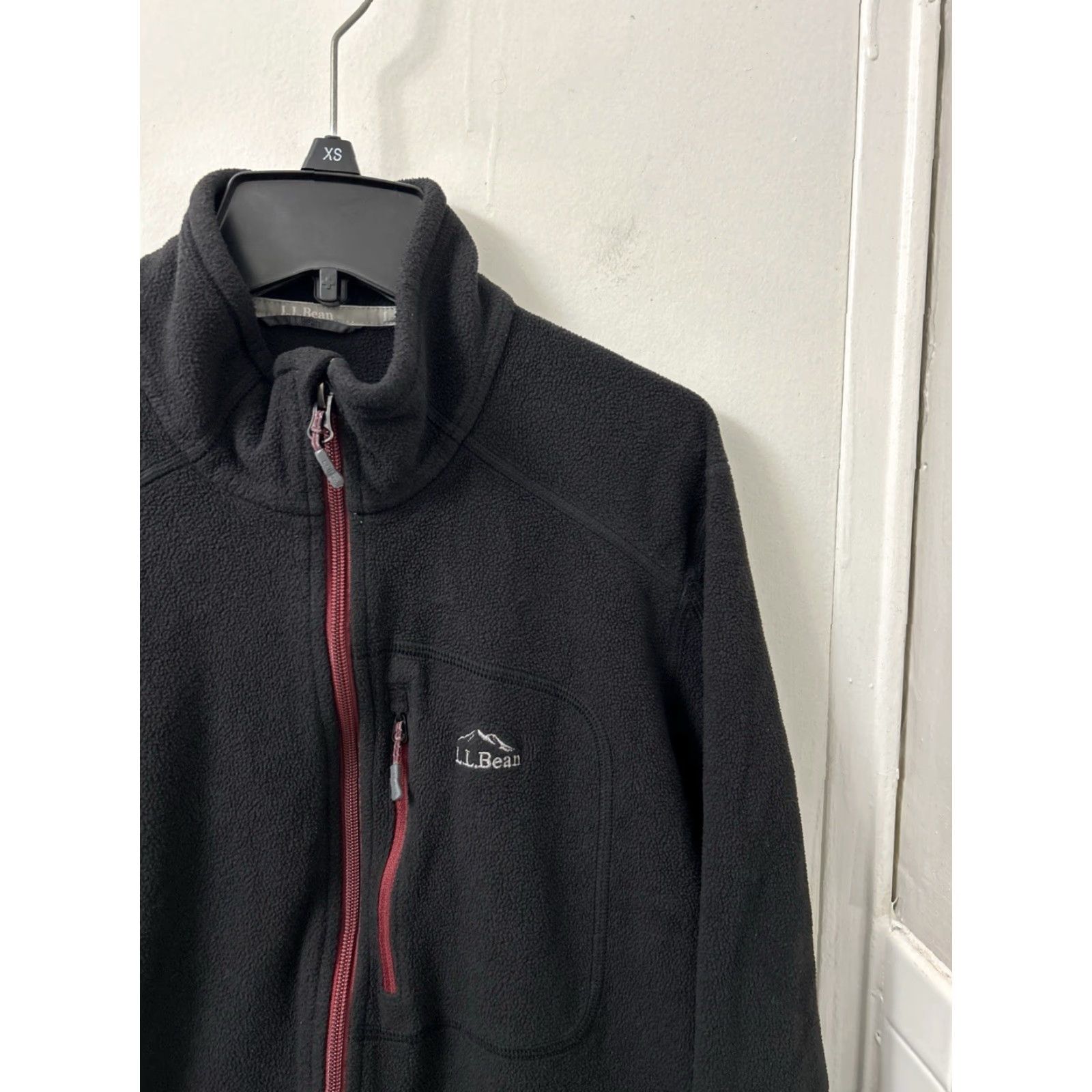 Vintage LL Bean Trail Fleece Jacket Mens Large Black Full Zip Stand-Up Collar Breathable Wind-Resistant 505090 Size US L / EU 52-54 / 3 - 4 Thumbnail