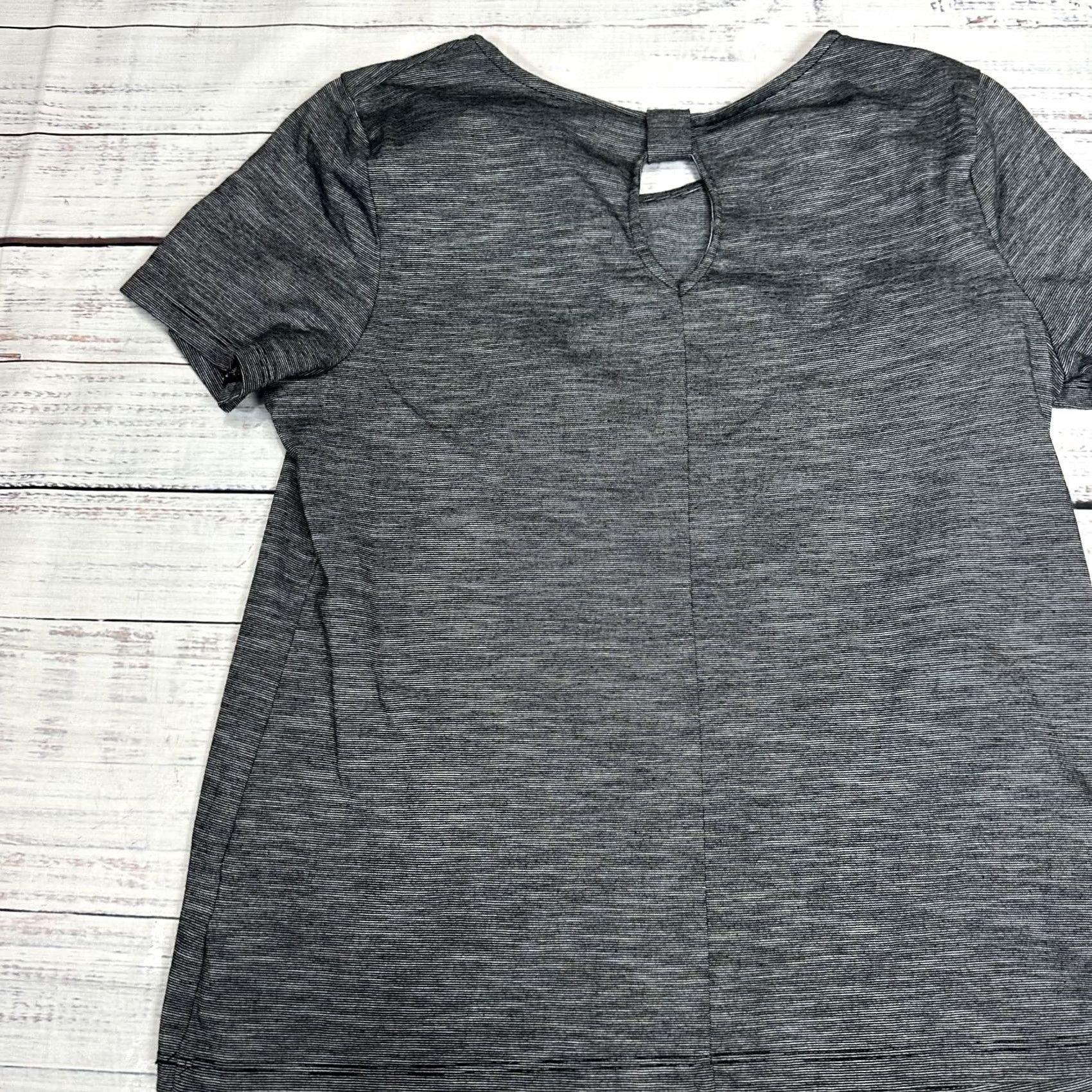 Talbots Talbots Womens Shirt PM Gray Space Dye Short Sleeve Cotton Blend T-Shirt Size PM Petite Womens Size M / US 6-8 / IT 42-44 - 3 Thumbnail