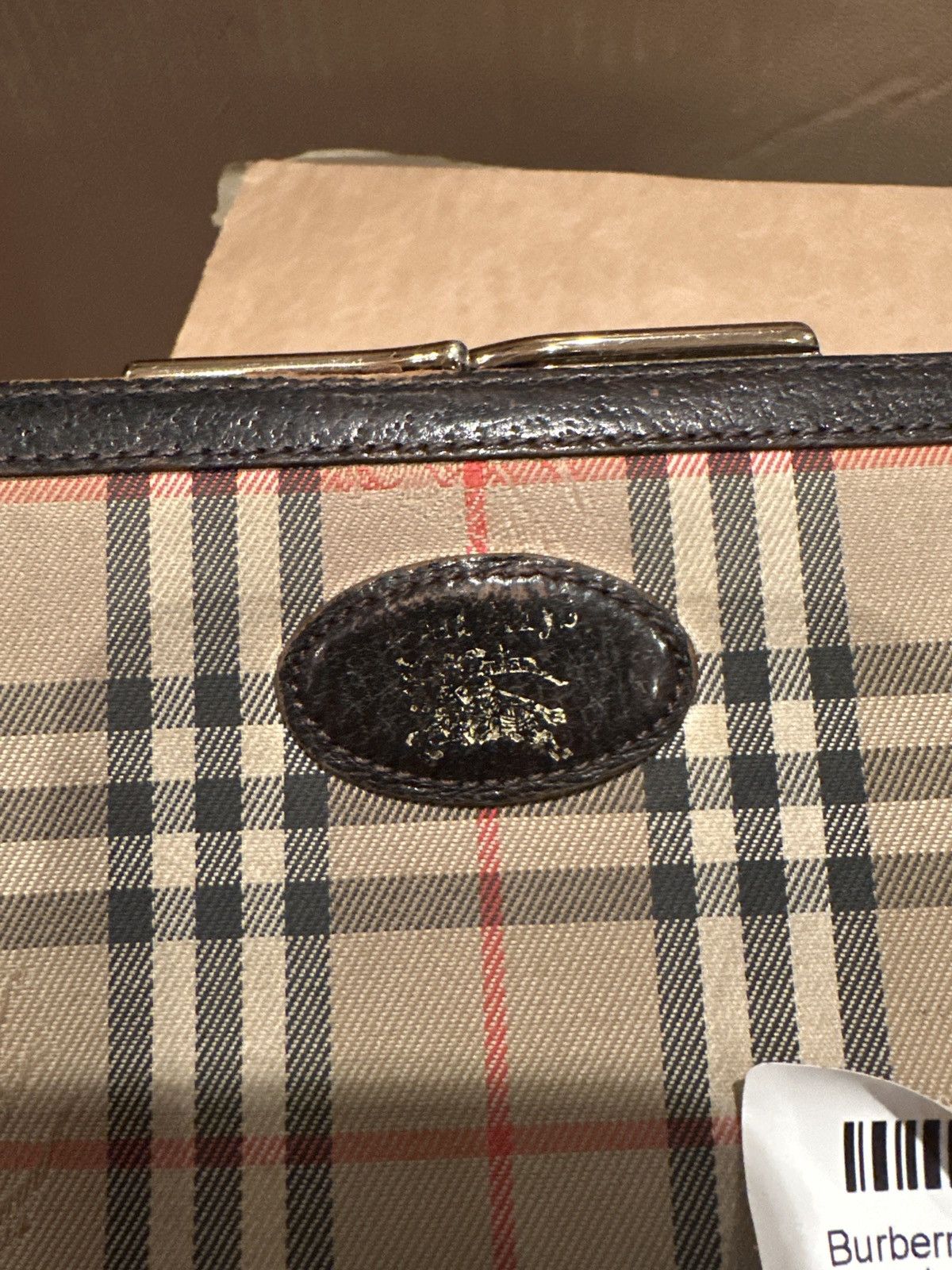 Burberry Burberry Check Canvas Kisslock Long Wallet Size ONE SIZE - 4 Thumbnail