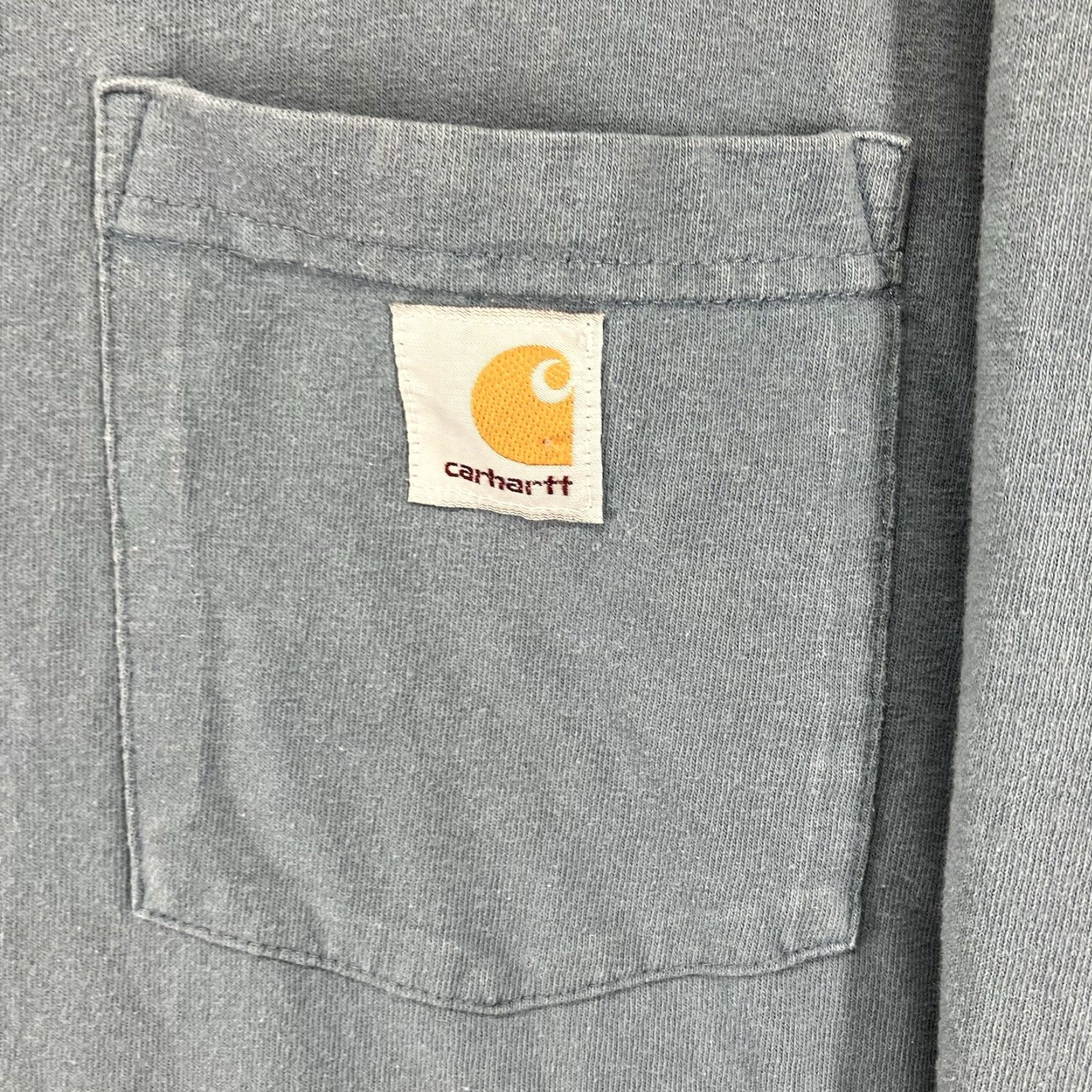 Carhartt Carhartt T-Shirt Men XL Long Sleeve Crew Neck All Cotton Light Blue Logo Solid Vintage? No. Size US XL / EU 56 / 4 - 4 Thumbnail