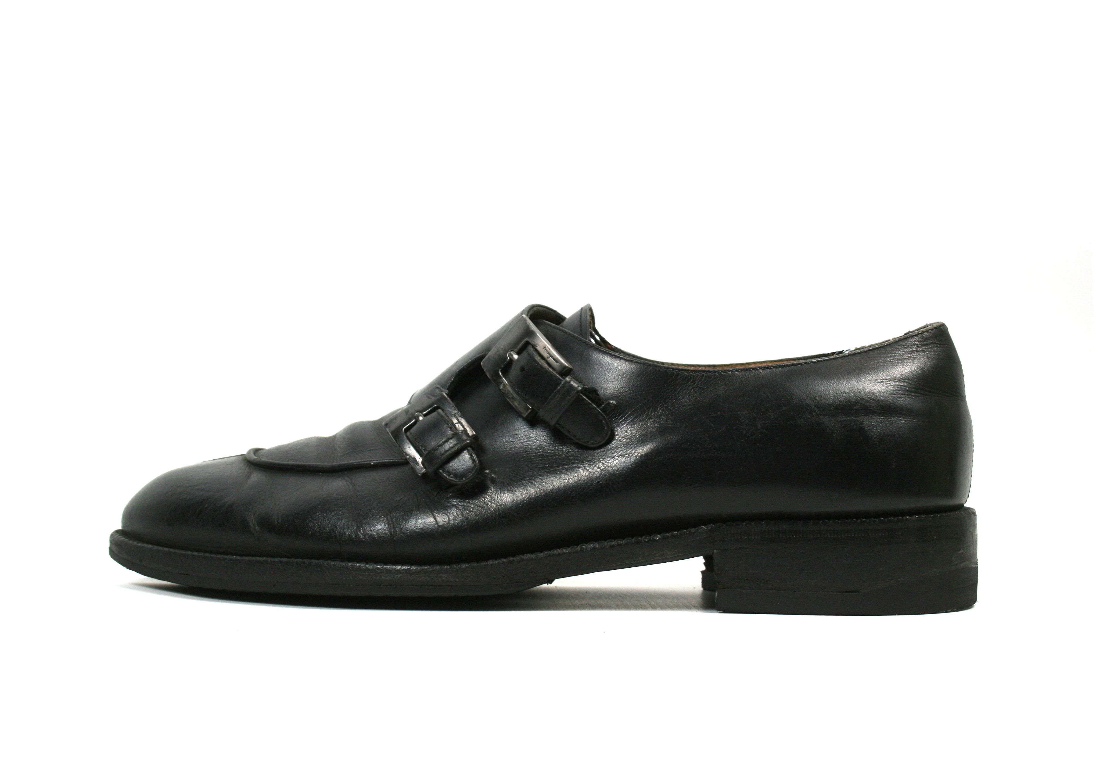 Salvatore Ferragamo Monk Double Strap Leather Shoes Size US 8 / EU 41 - 1 Thumbnail