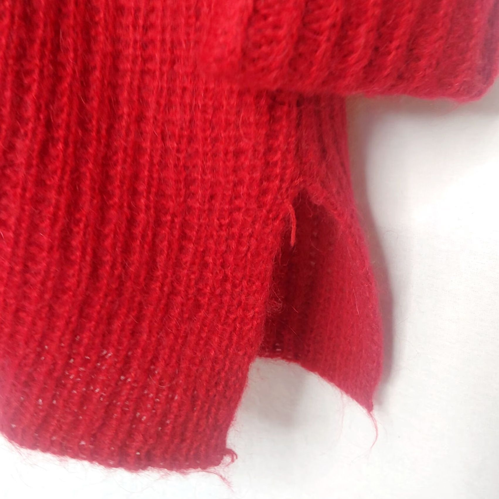 Vintage Vintage Moda Intl Women’s Cardigan Sweater S Red Knit Y2K Mohair Blend Casual Size S / US 4 / IT 40 - 7 Thumbnail