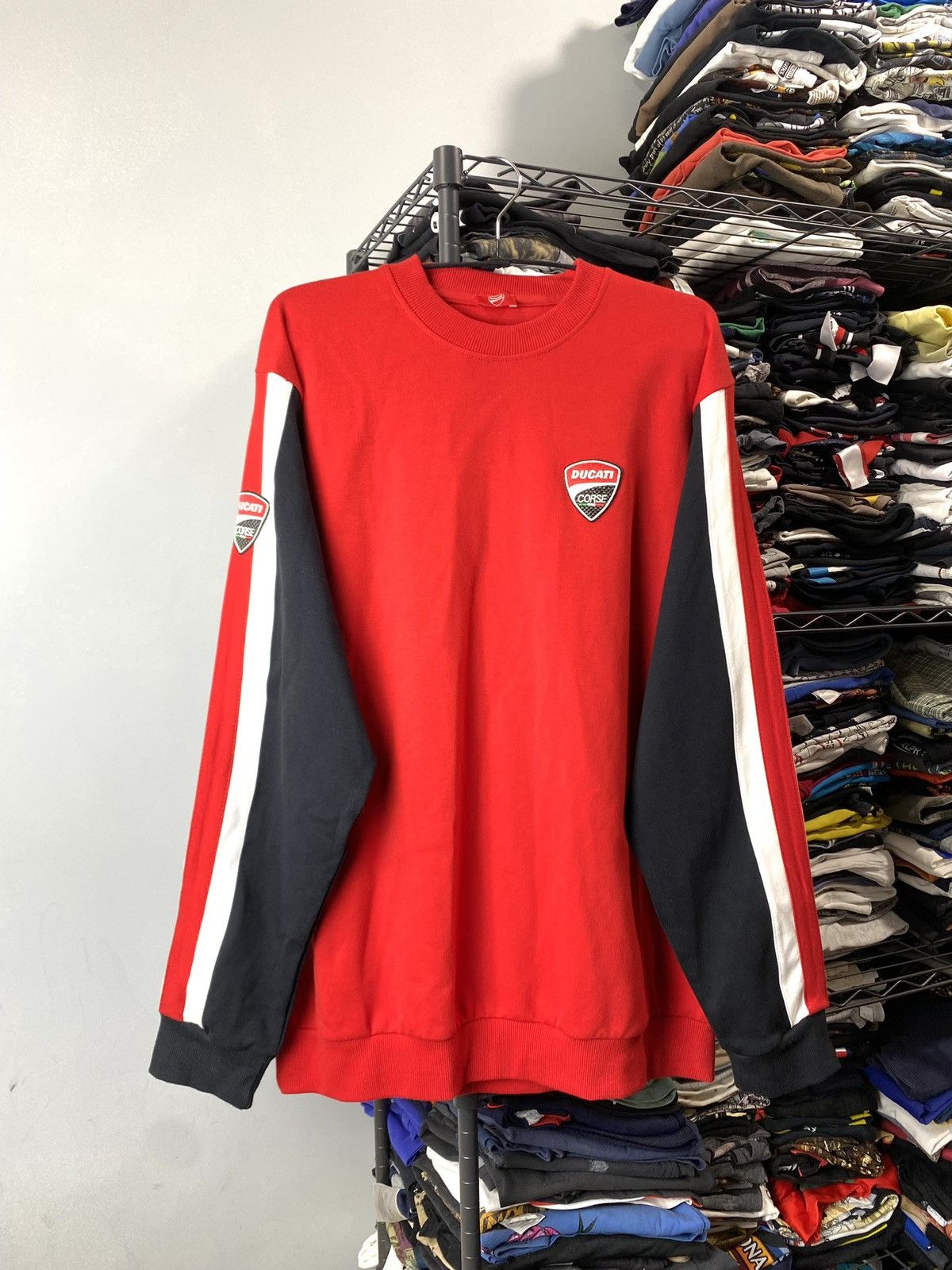 Ducati Vintage 90’s Ducati Corse Racing Sweatshirt Suzuki Honda Size US XXL / EU 58 / 5 - 1 Thumbnail