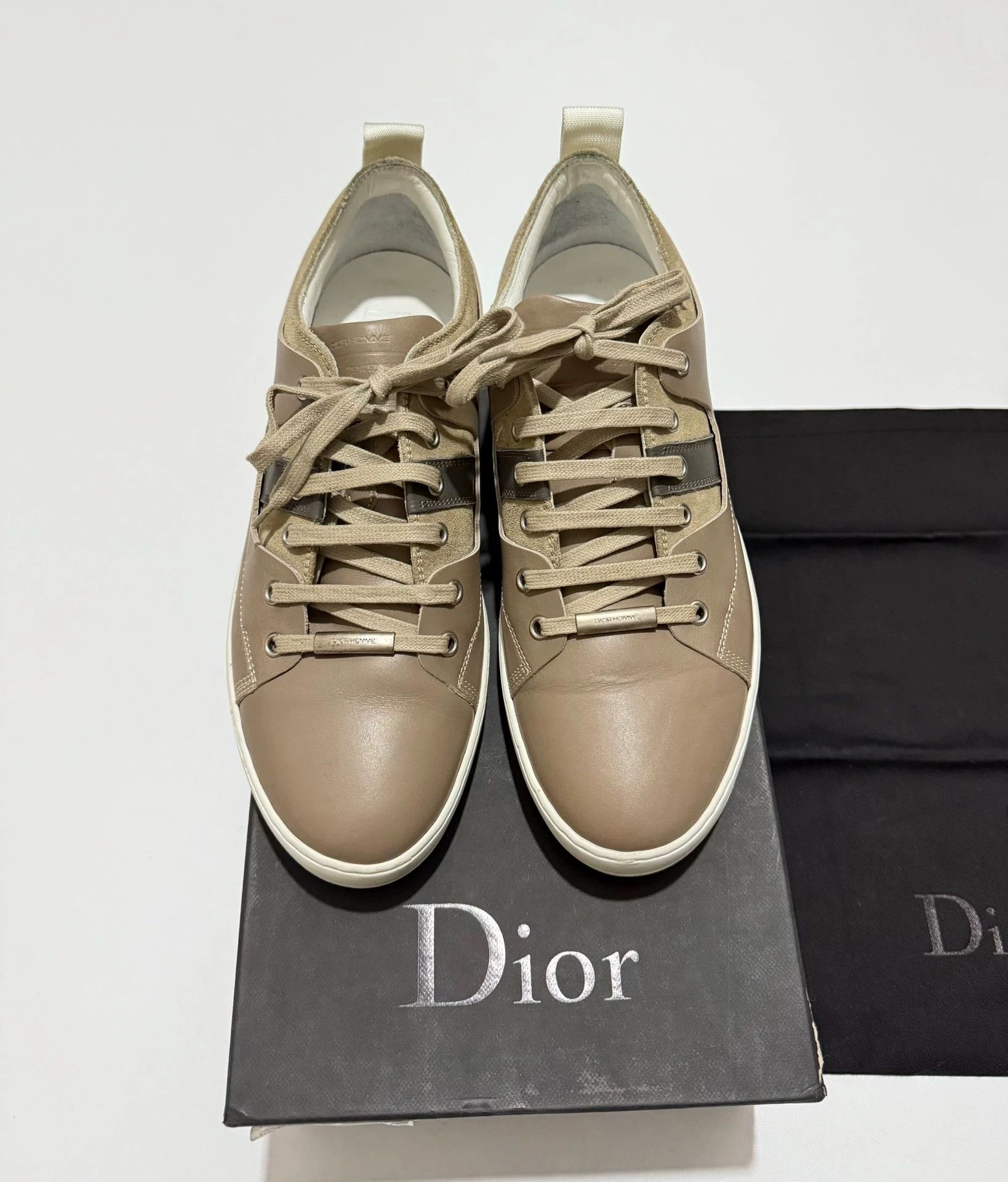 Dior Dior Khaki Leather Loafers - Size 42 (28cm) - EUC Size US 9 / EU 42 - 2 Thumbnail
