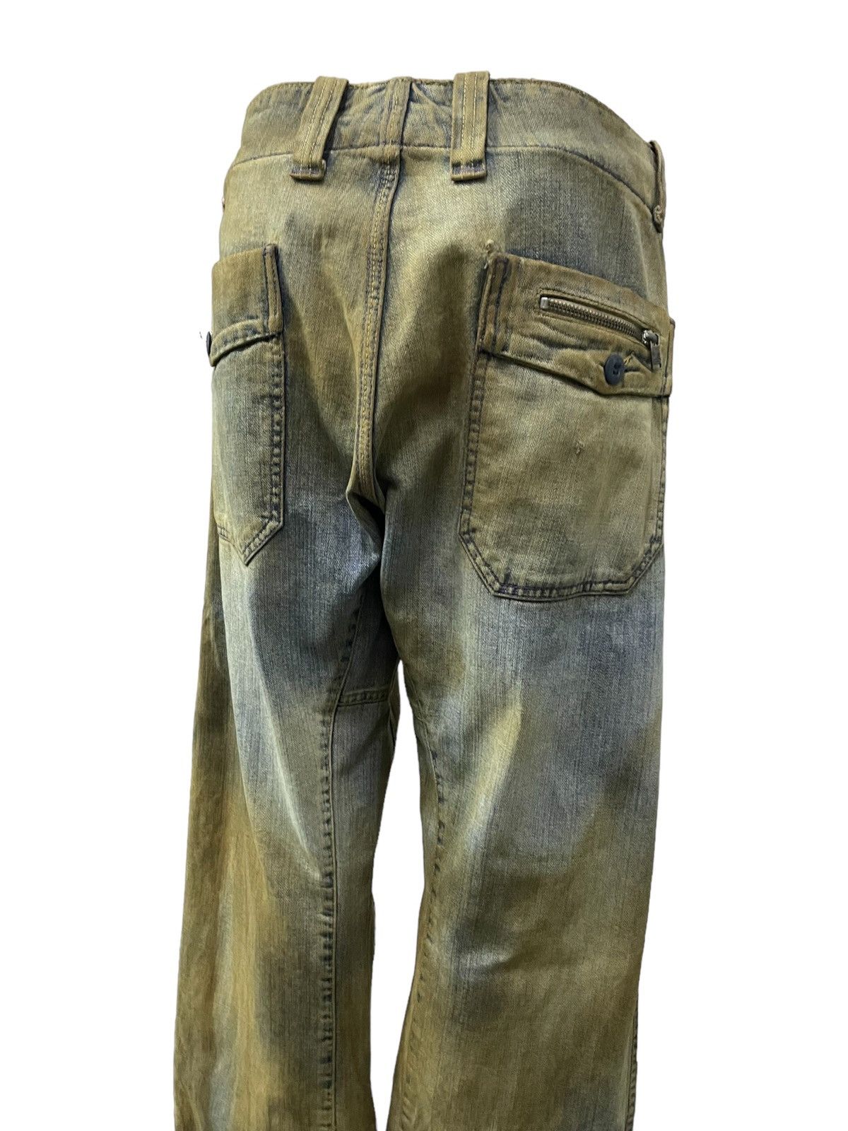 Diesel × Hysteric Glamour Vintage Diesel TrompeL’oeil Loose Baggy Mud Wash Jeans Size US 33 - 7 Thumbnail