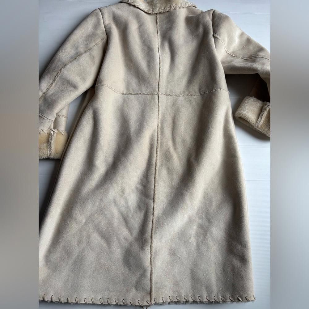 Designer Y2K Afghan Long Faux Suede Embroidered Coat Size S / US 4 / IT 40 - 2 Thumbnail