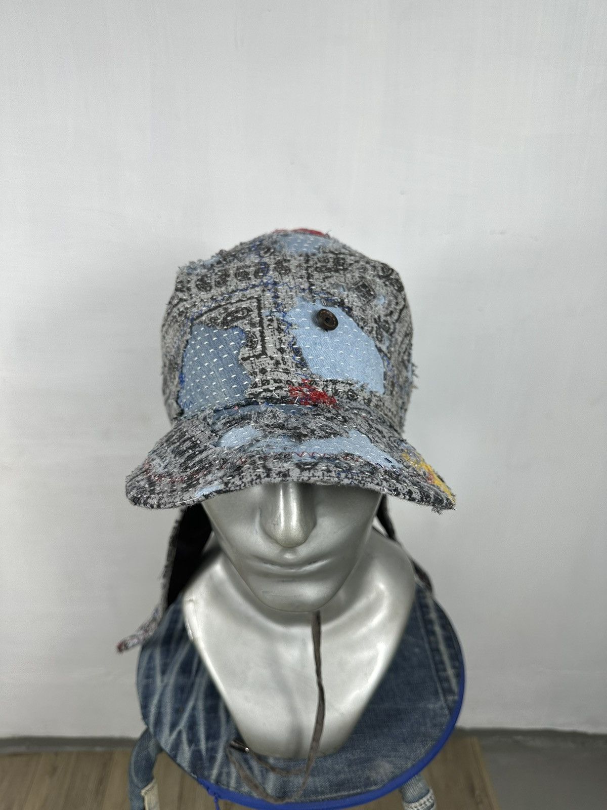 Handmade Custom Made Distressed Paisley patchwork 2 way Mask/hats Size ONE SIZE - 15 Thumbnail