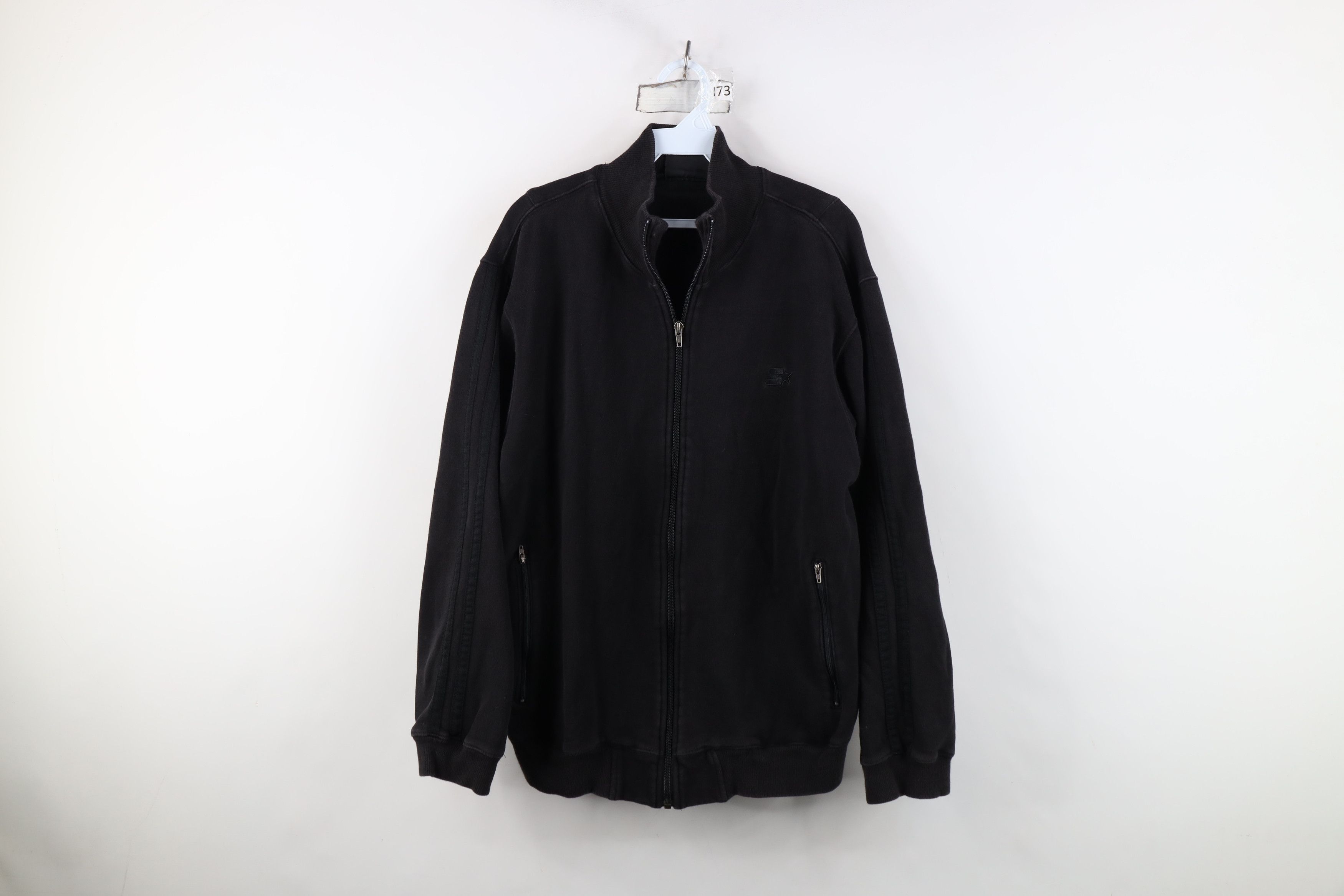 Starter Vintage 90s Starter Full Zip Sweatshirt Jacket Black Size US M / EU 48-50 / 2 - 1 Thumbnail