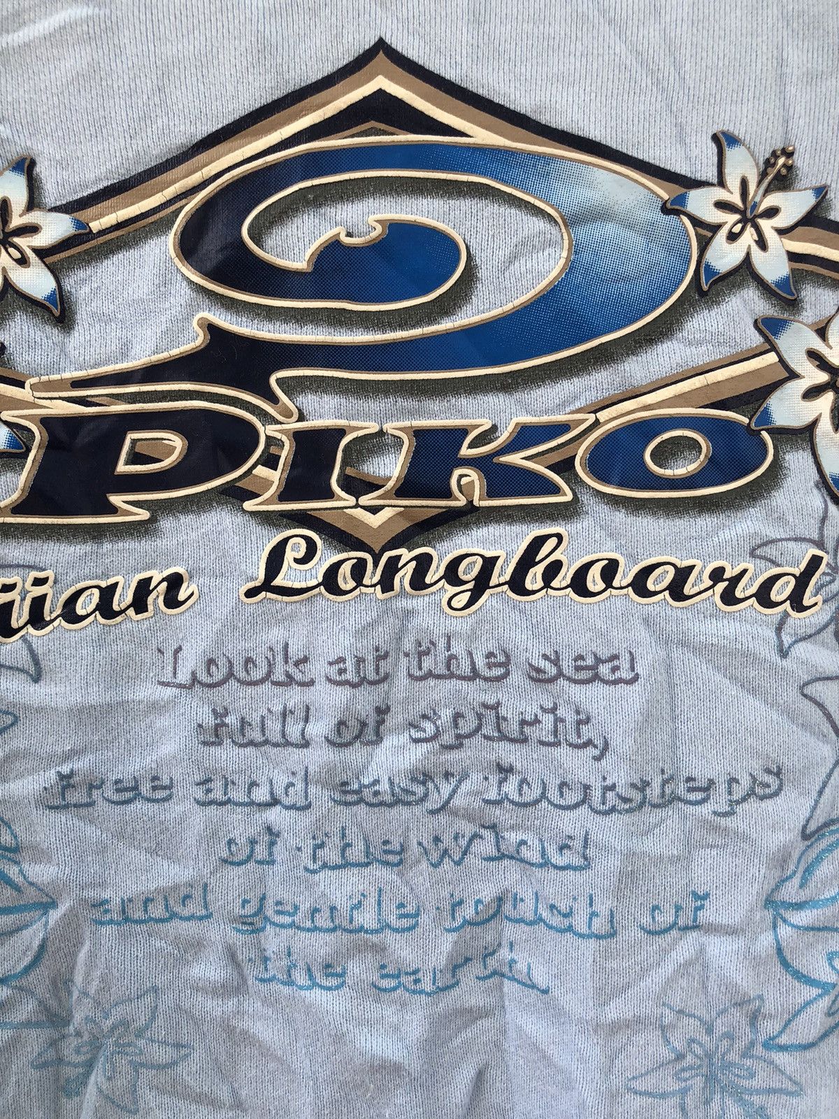 Japanese Brand × Vintage 🔥Vintage Glitter Piko Hawaiian Longboard Wear Sweatshirts Size US L / EU 52-54 / 3 - 11 Thumbnail