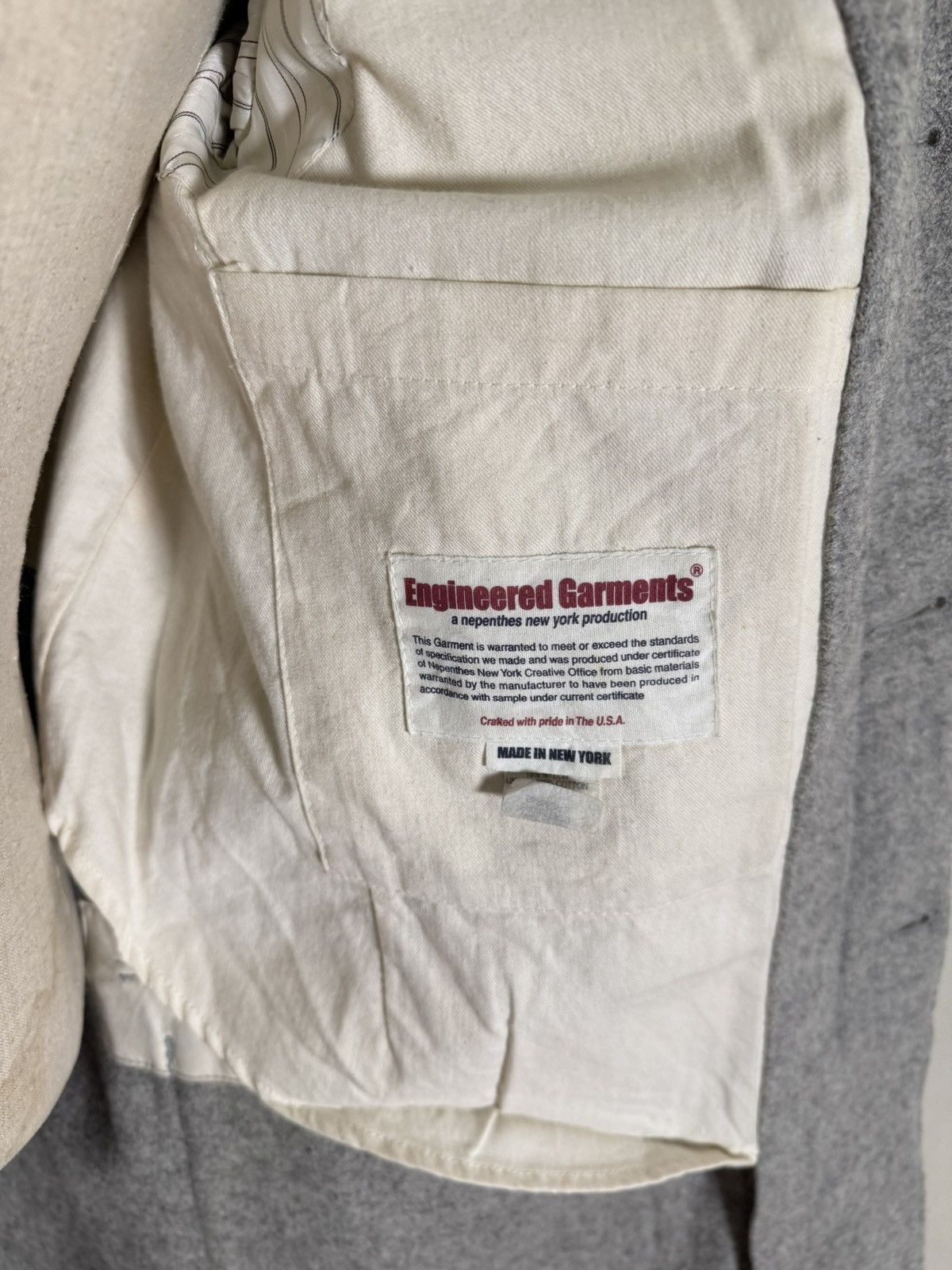 Engineered Garments Engineered Garments Wool Hooded Coat Grey S USA Size US S / EU 44-46 / 1 - 7 Thumbnail