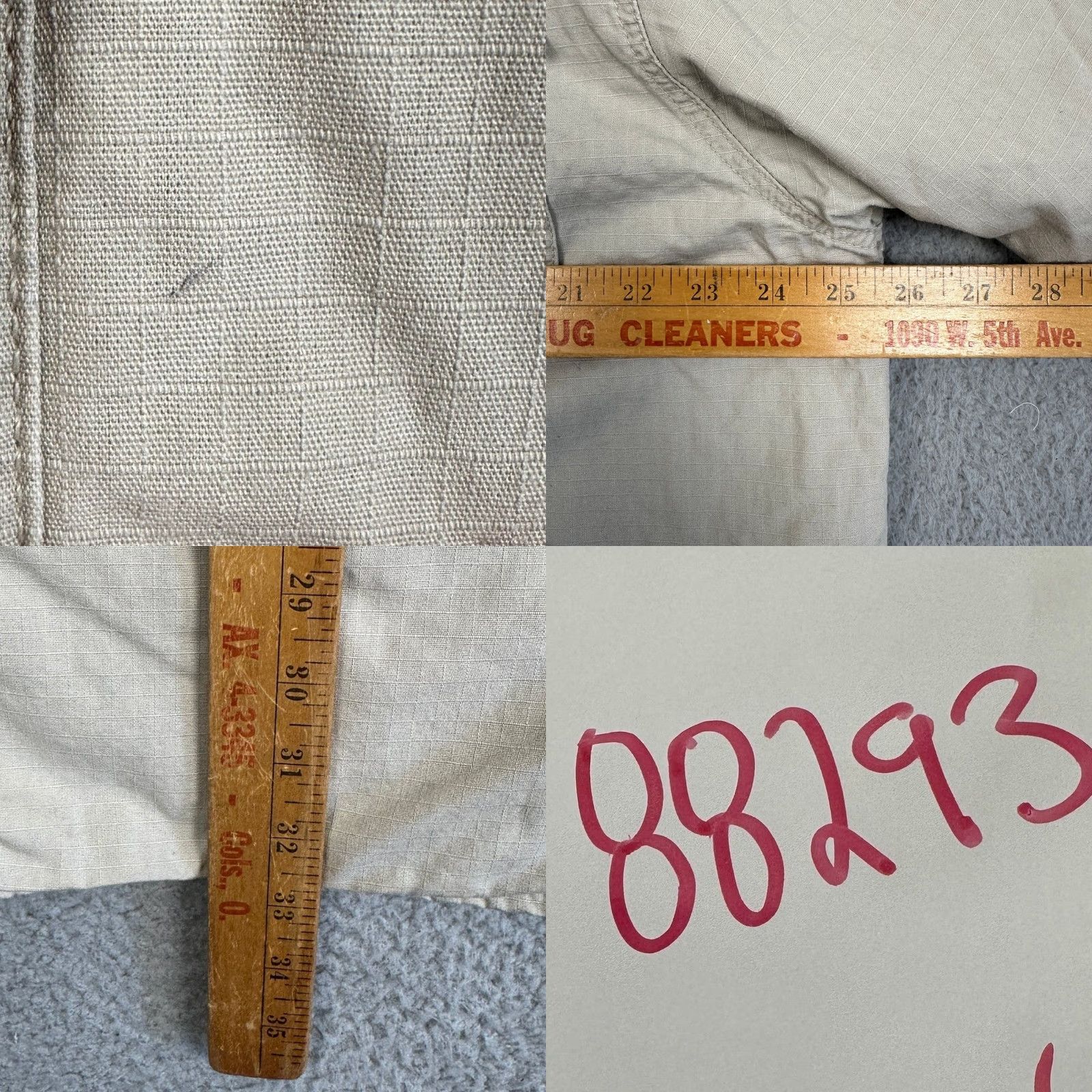 Levi's Levi's Jacket Men XL Beige Tan Ripstop Fleece Lined Button Up With Pockets Utility Military Jacket Ro k Tan Beige Mens XL Size US XL / EU 56 / 4 - 8 Thumbnail