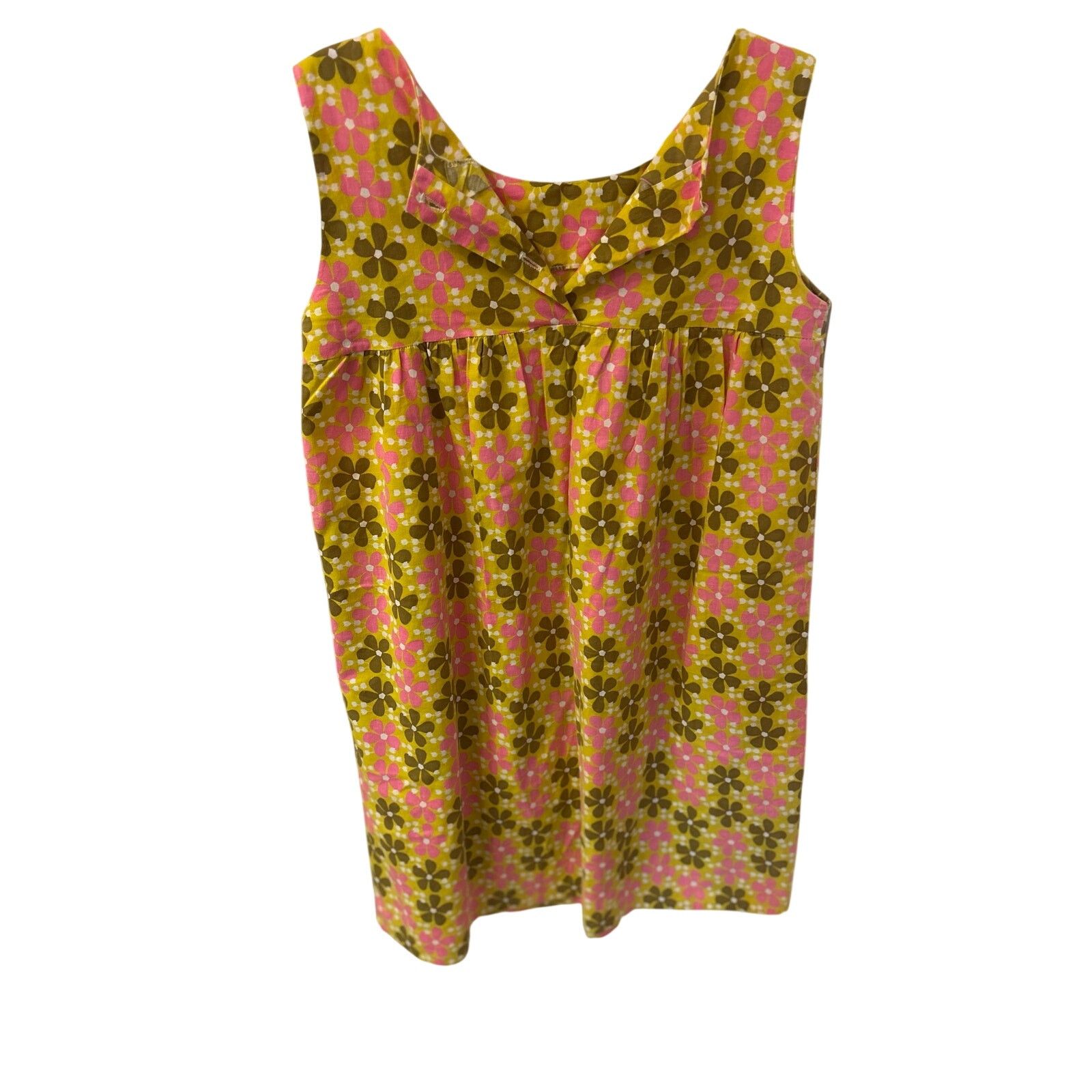 Vintage True VTG 60s cotton house/mini-dress WITH pockets! Size ONE SIZE - 4 Thumbnail