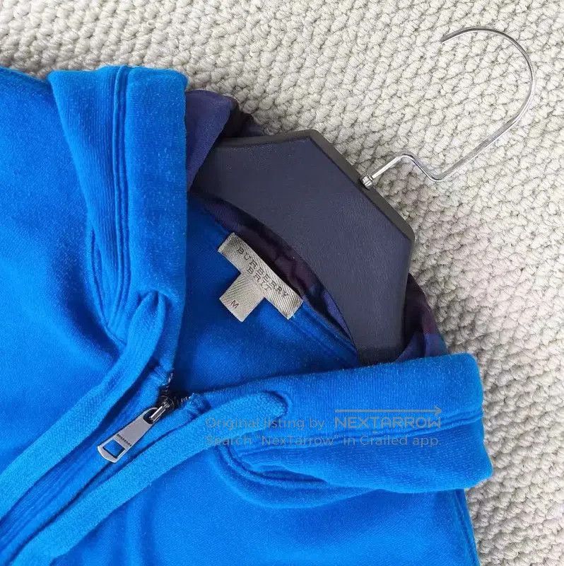 Burberry Burberry Blue Cotton Blend Embroidered Sweatshirt. Size M / US 6-8 / IT 42-44 - 3 Thumbnail