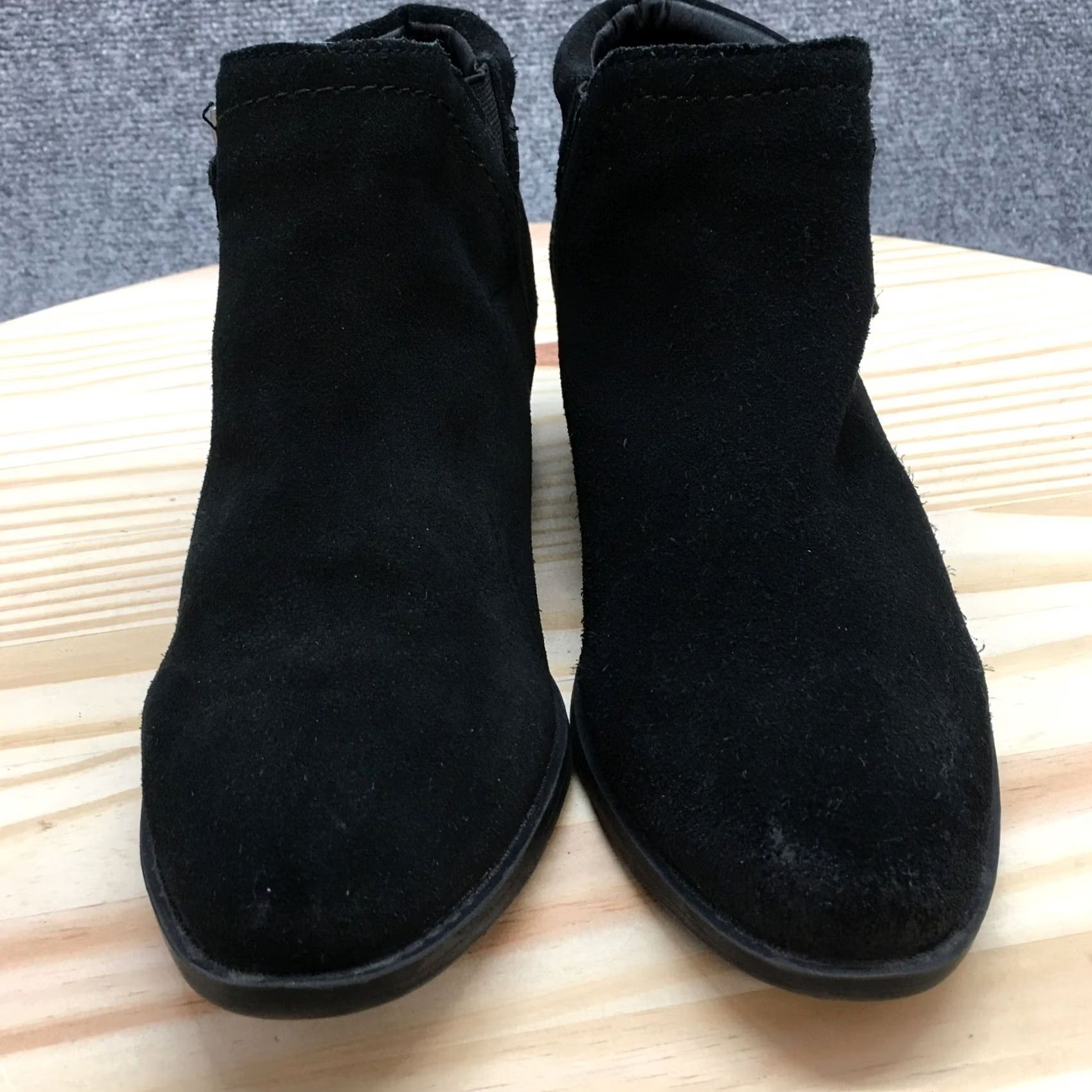 Vintage White Mountain Boots Womens 8.5 M Delaney Ankle Booties Black Leather Zip Almond Bootie Size US 9 / IT 39 - 4 Thumbnail