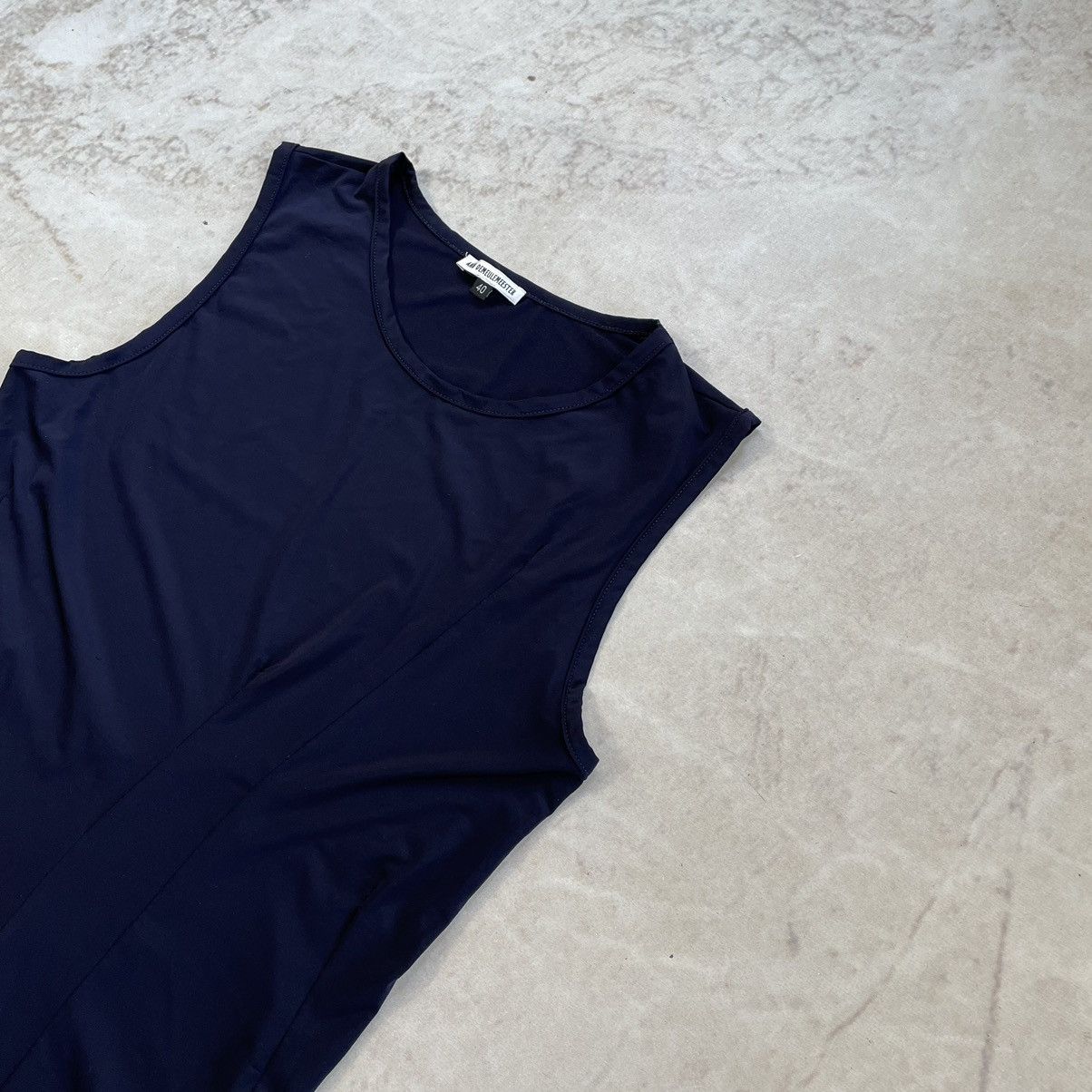 Ann Demeulemeester Ann Demeulemeester Navy Blue Perfect Tank Top Blouse Size S / US 4 / IT 40 - 6 Thumbnail