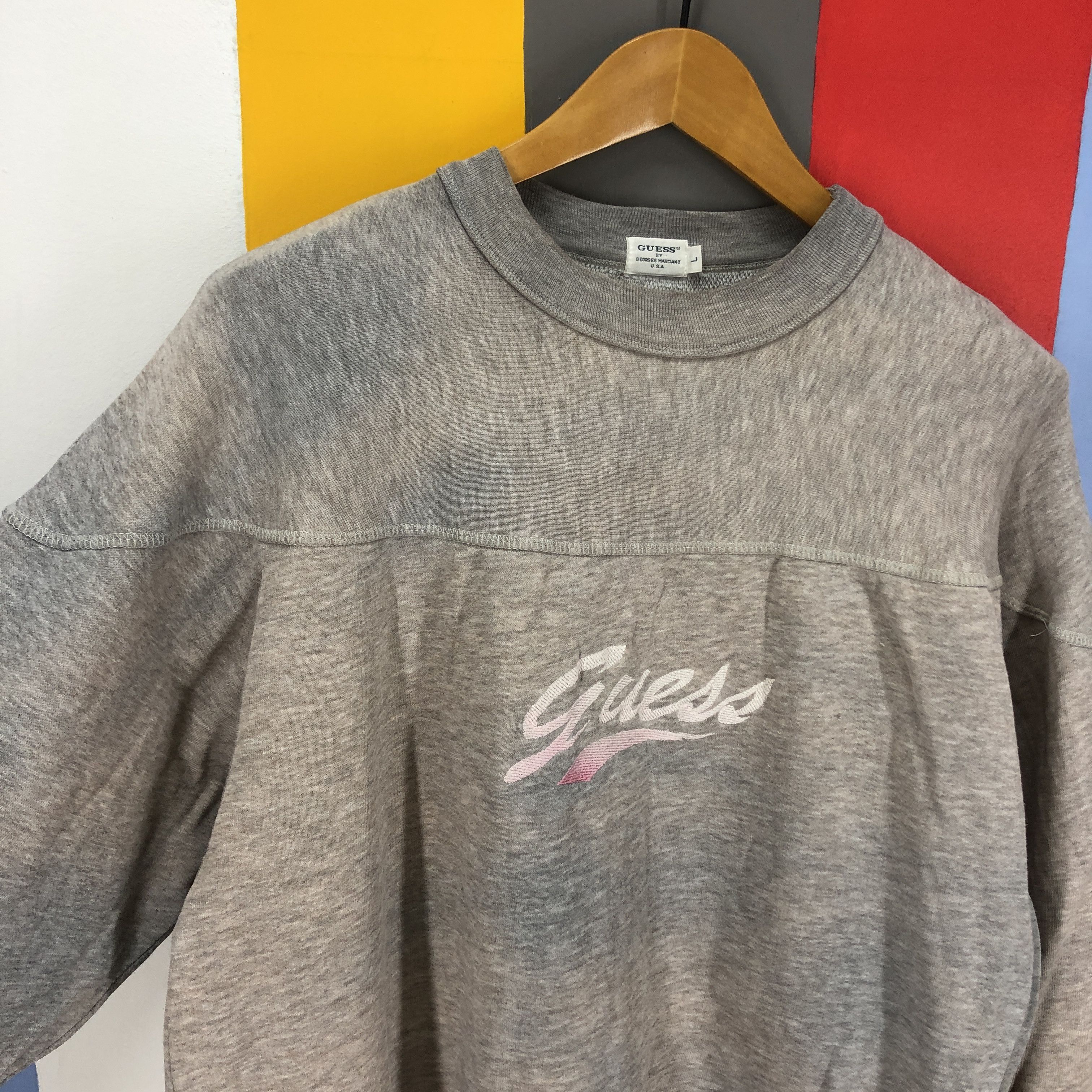 Guess 90s Vintage GUESS Crew Neck Sweatshirt #1008/AJ Size US L / EU 52-54 / 3 - 3 Thumbnail