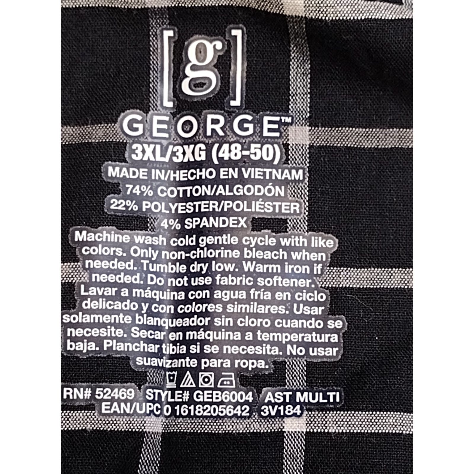 Hanes Hanes + Fruit of the Loom + George Assorted Boxers Multicol Underwear 3 Pack 3XL Size 48R - 5 Thumbnail
