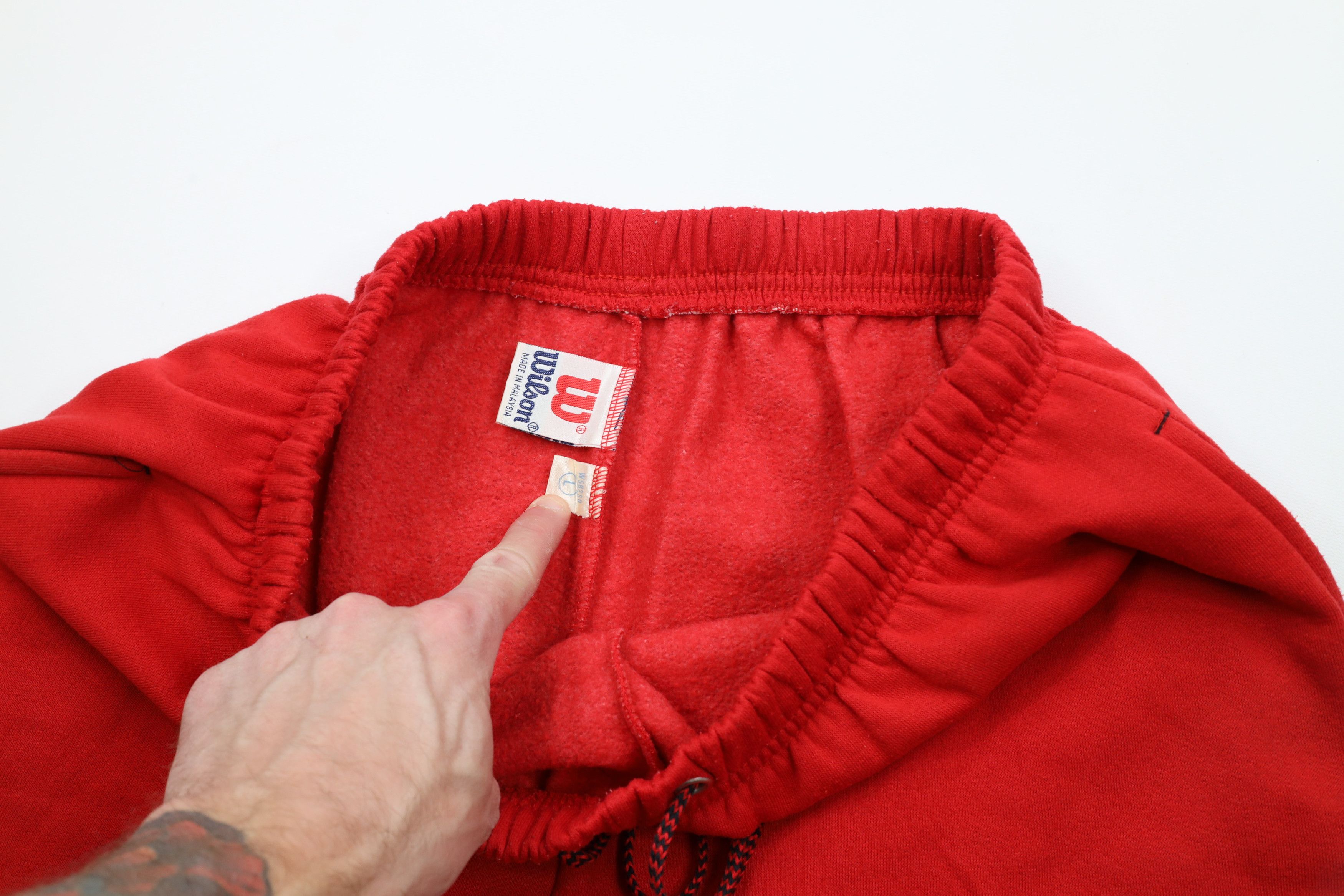 Vintage Vintage 90s Wilson Pro Gear Football Knee Sweatpants Shorts Size US 34 / EU 50 - 10 Thumbnail
