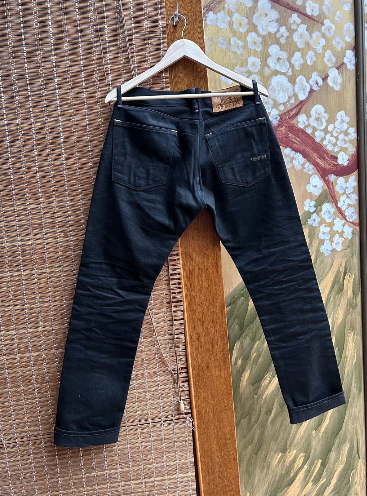 Indigofera Indigofera Ray Gunpowder Black 14Oz Selvage Denim Jeans Size US 31 - 2 Thumbnail