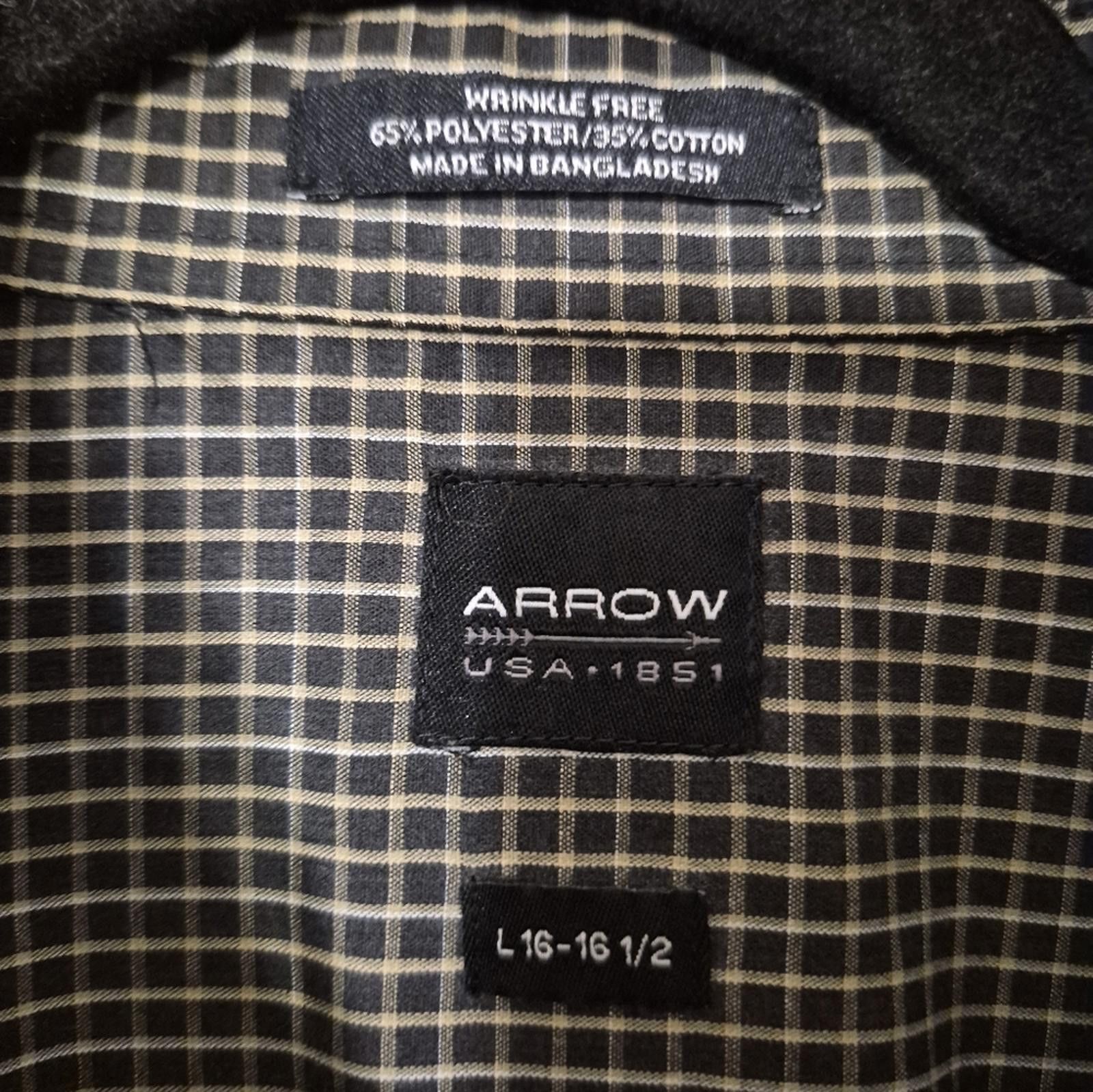 Arrow Arrow Brown/Black and White Plaid Shirt Large 16-16 1/2 Size US L / EU 52-54 / 3 - 2 Thumbnail